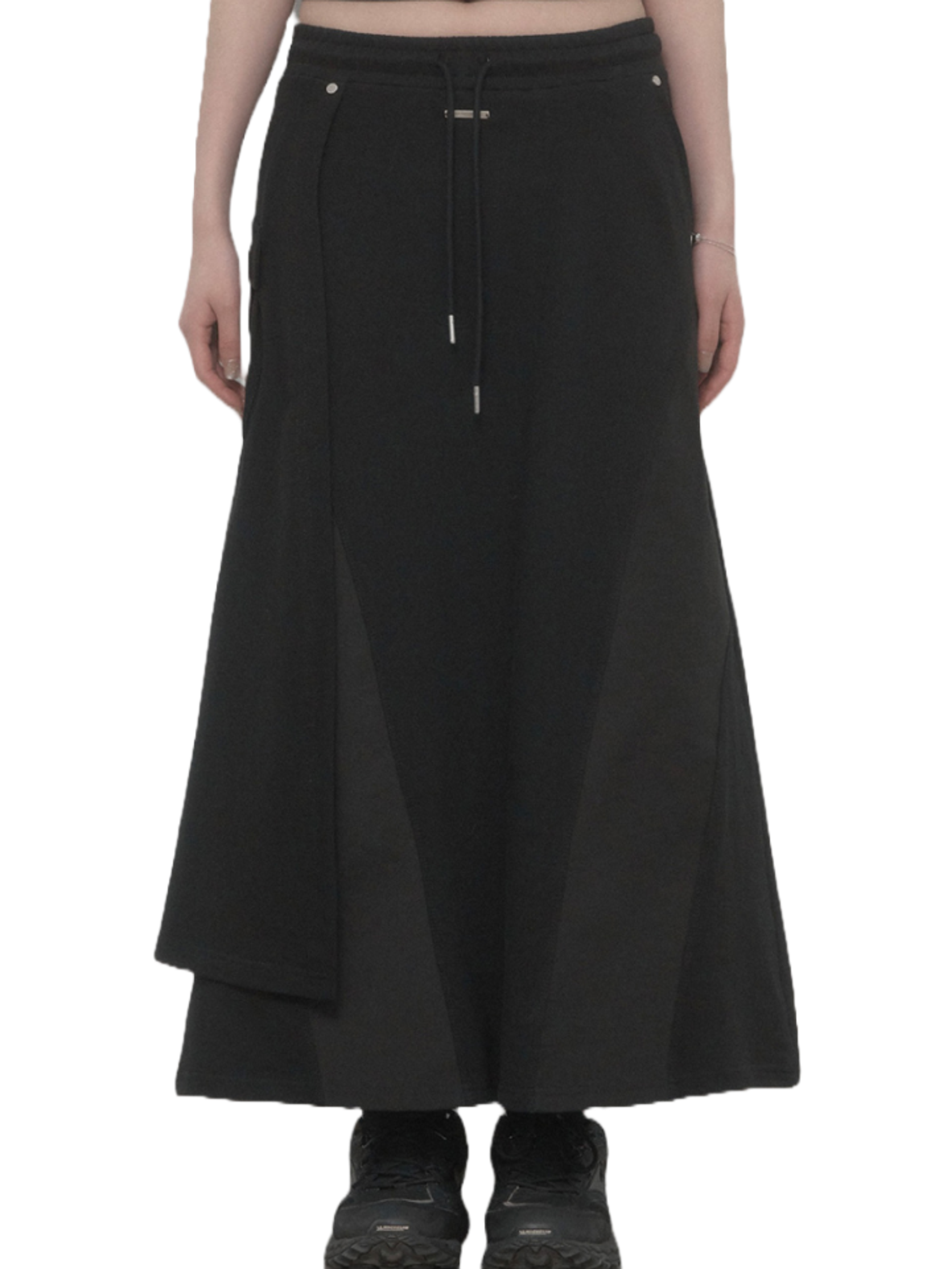Etre Au Sommet Unbal Lap Long Skirt