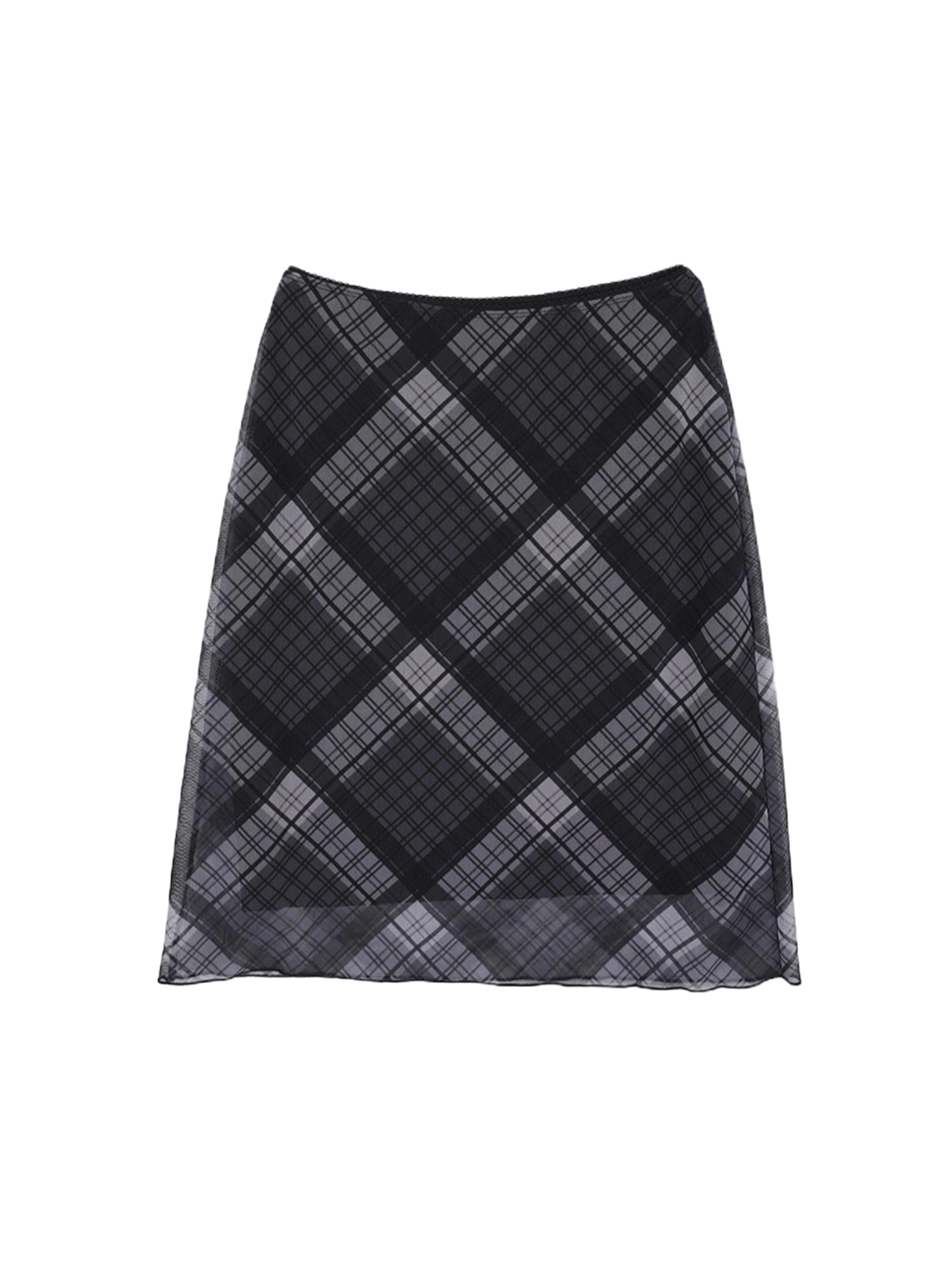 Highschool Disco Check Midi Skirt