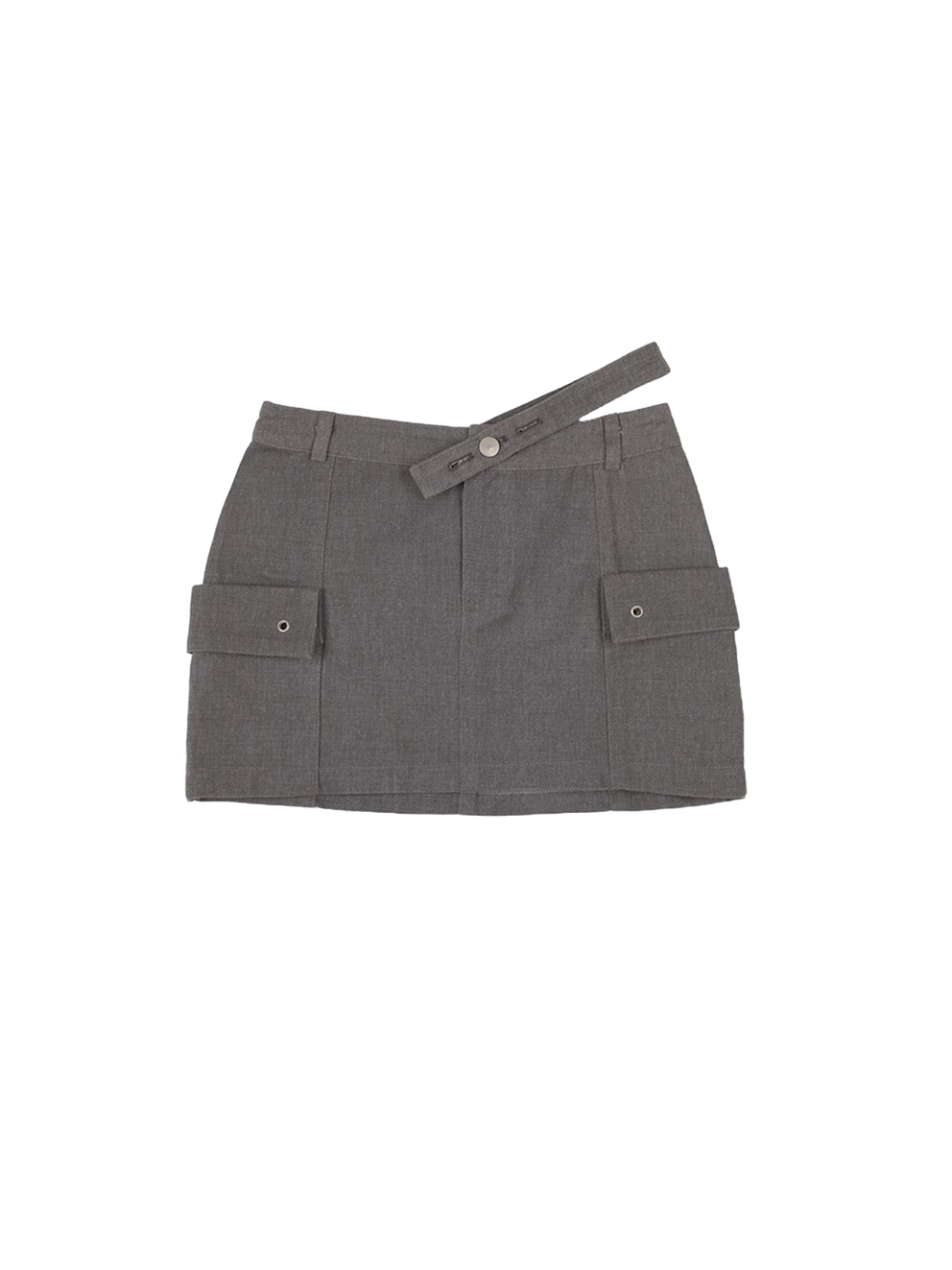 Hardcore Happiness Cutout unbalanced eyelet vintage skirt (Charcoal)