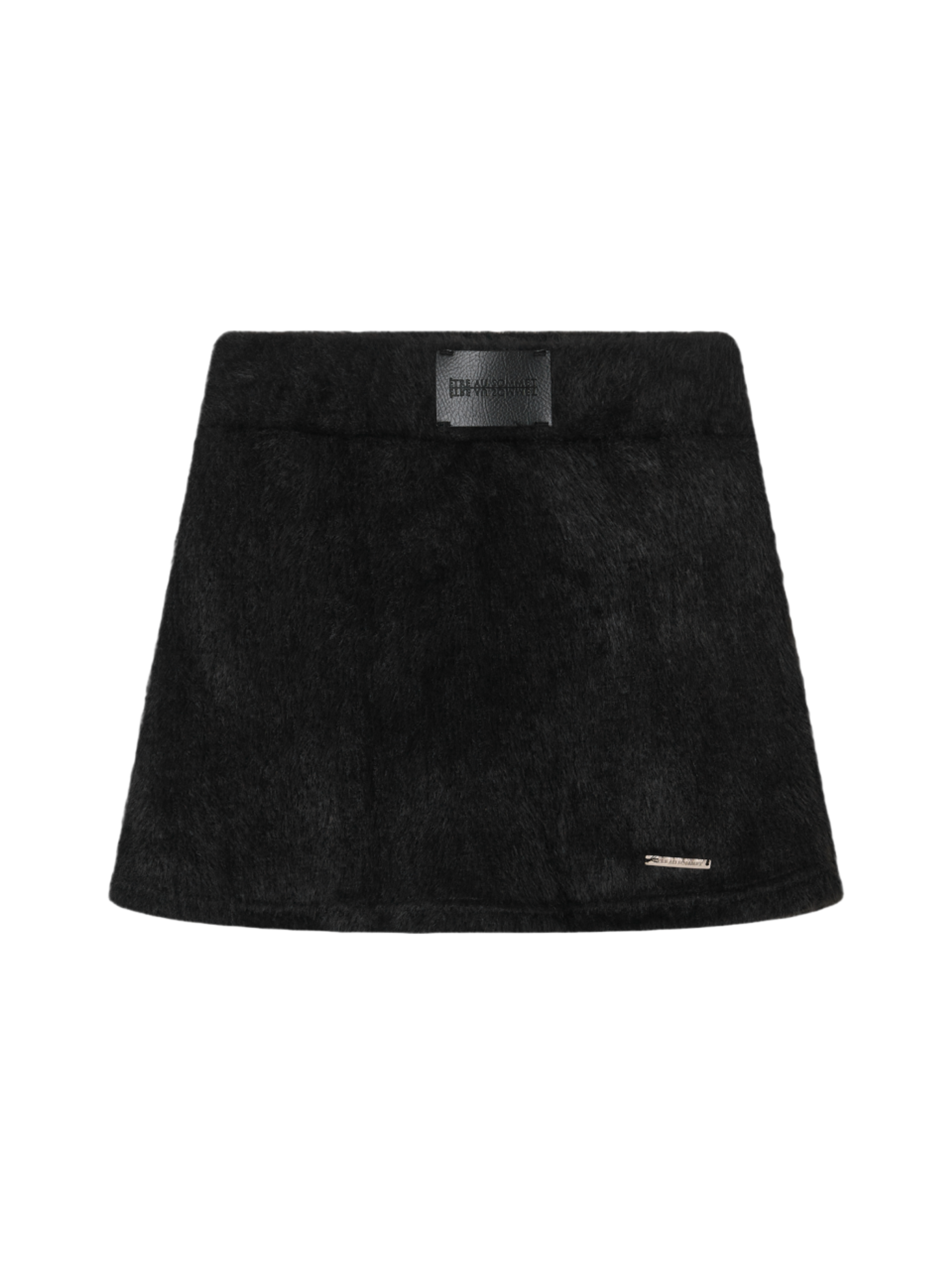 Etre Au Sommet Angora Patch Set-up Shorts-Skirt (Black)