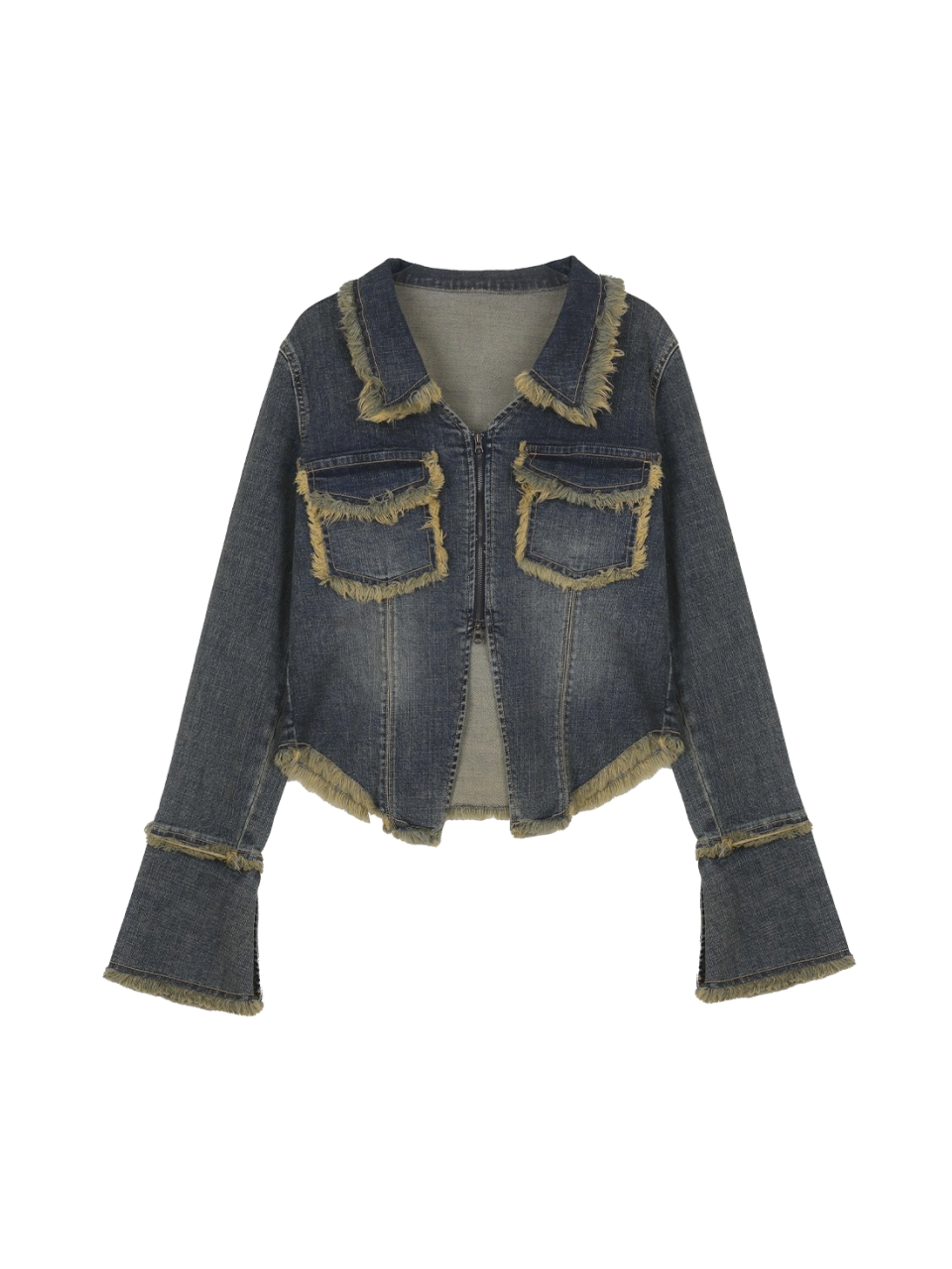 Highschool Disco Vintage denim zip-up jacket