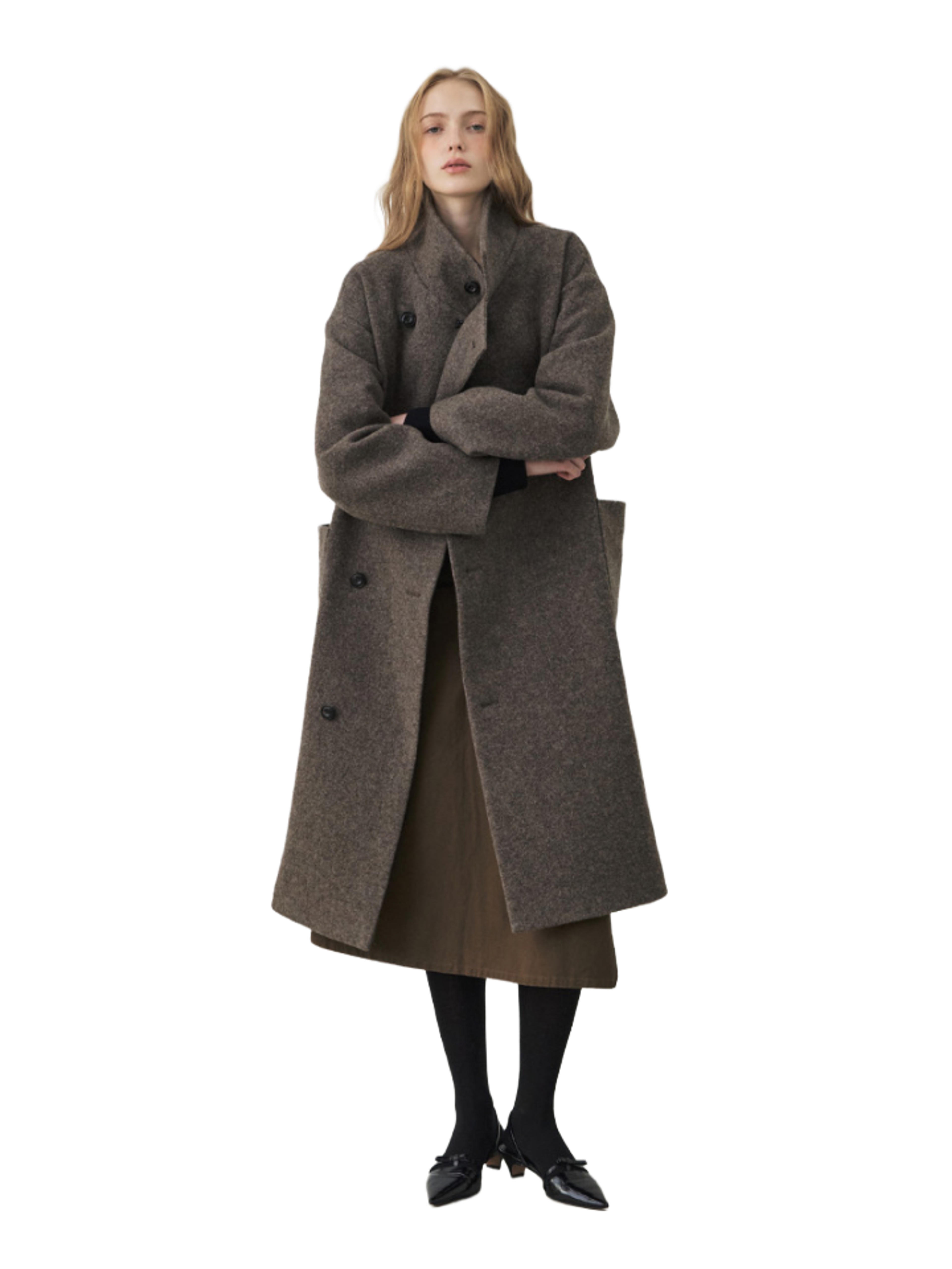 CITYBREEZE Пальто WOOL HIGH-NECK