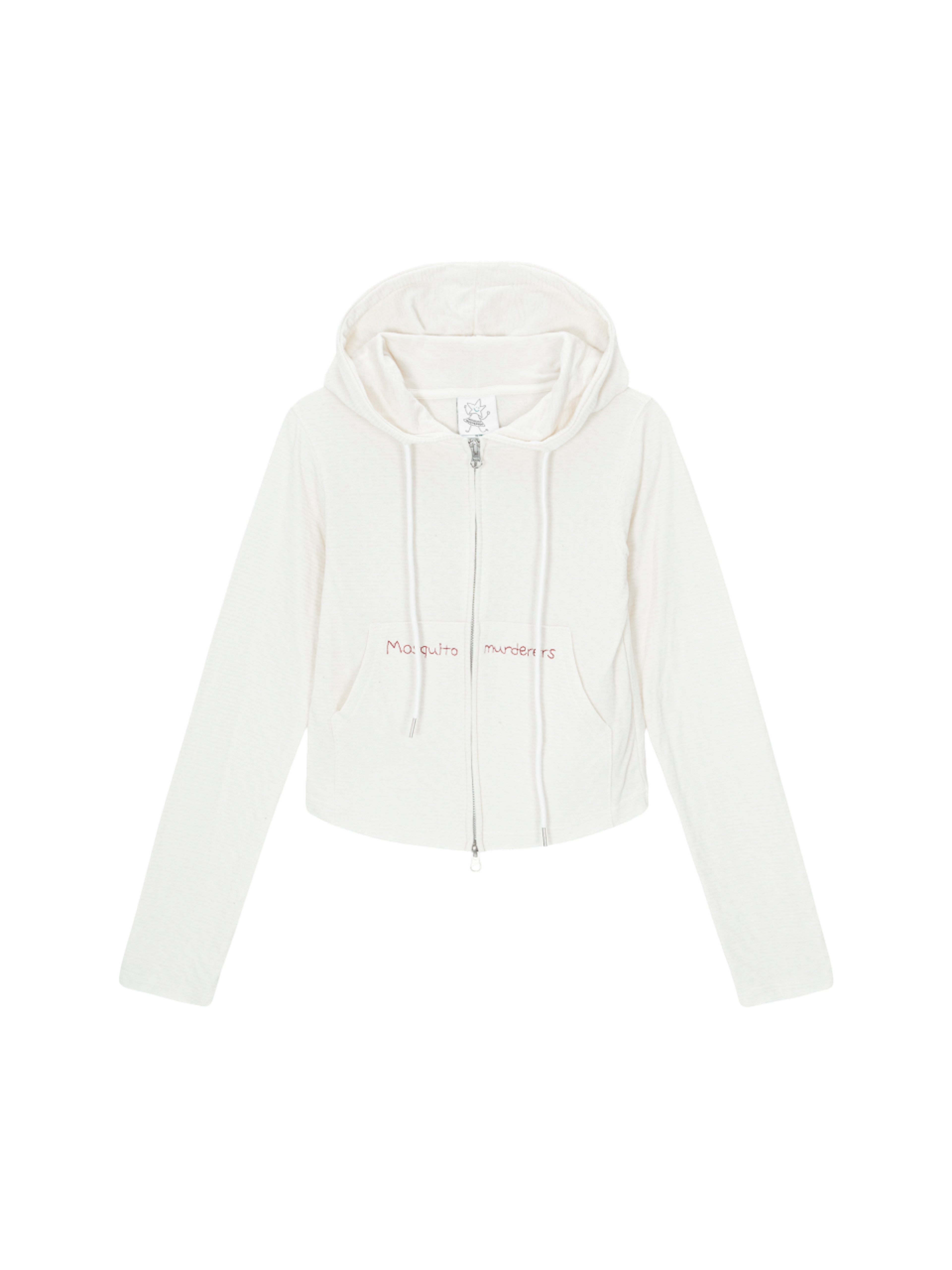 Mosquito Murderers Mosquito murderers CROP HOODIE JACKET (White)
