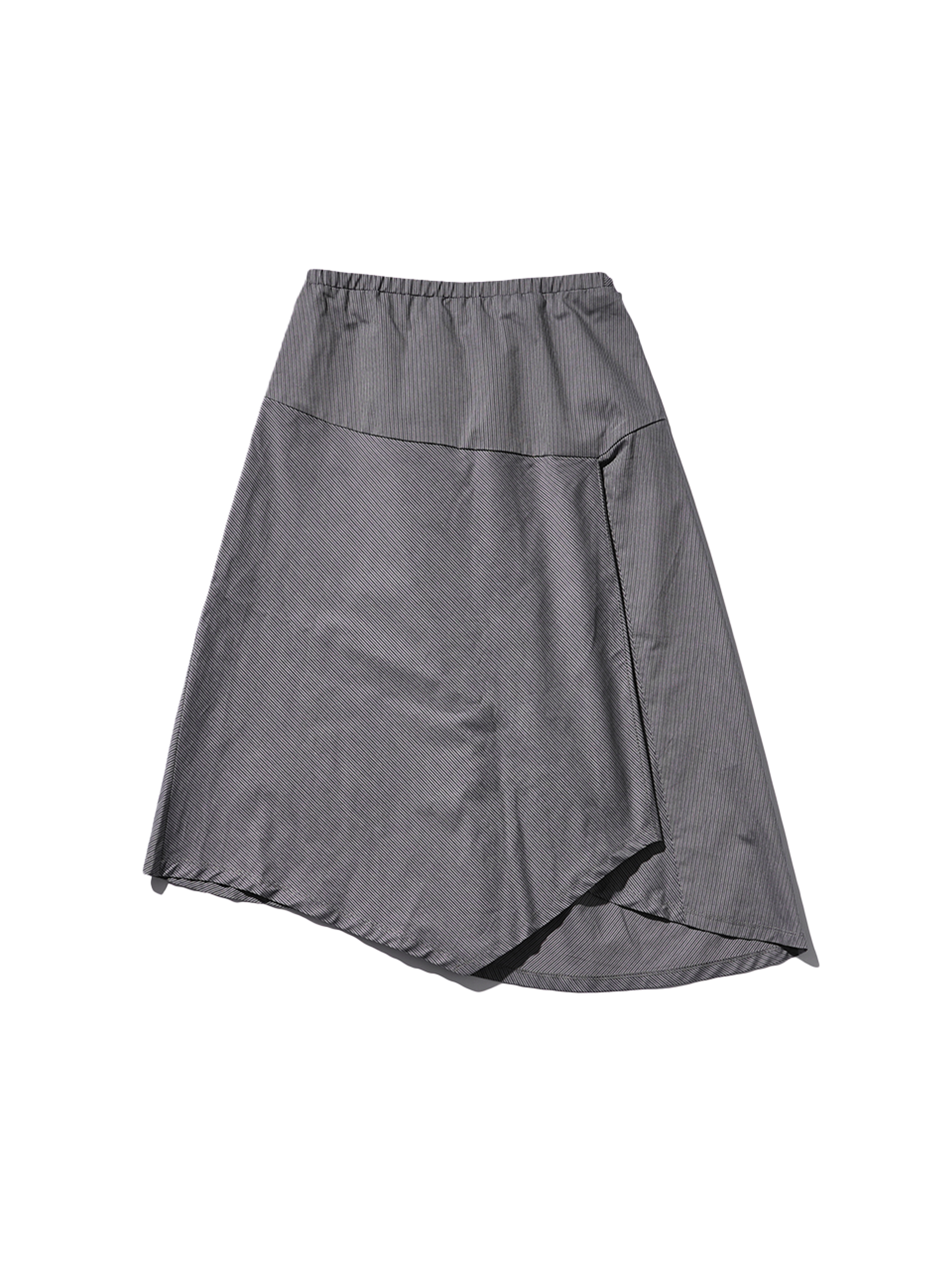 Poev Striped Asymmetric Skirt