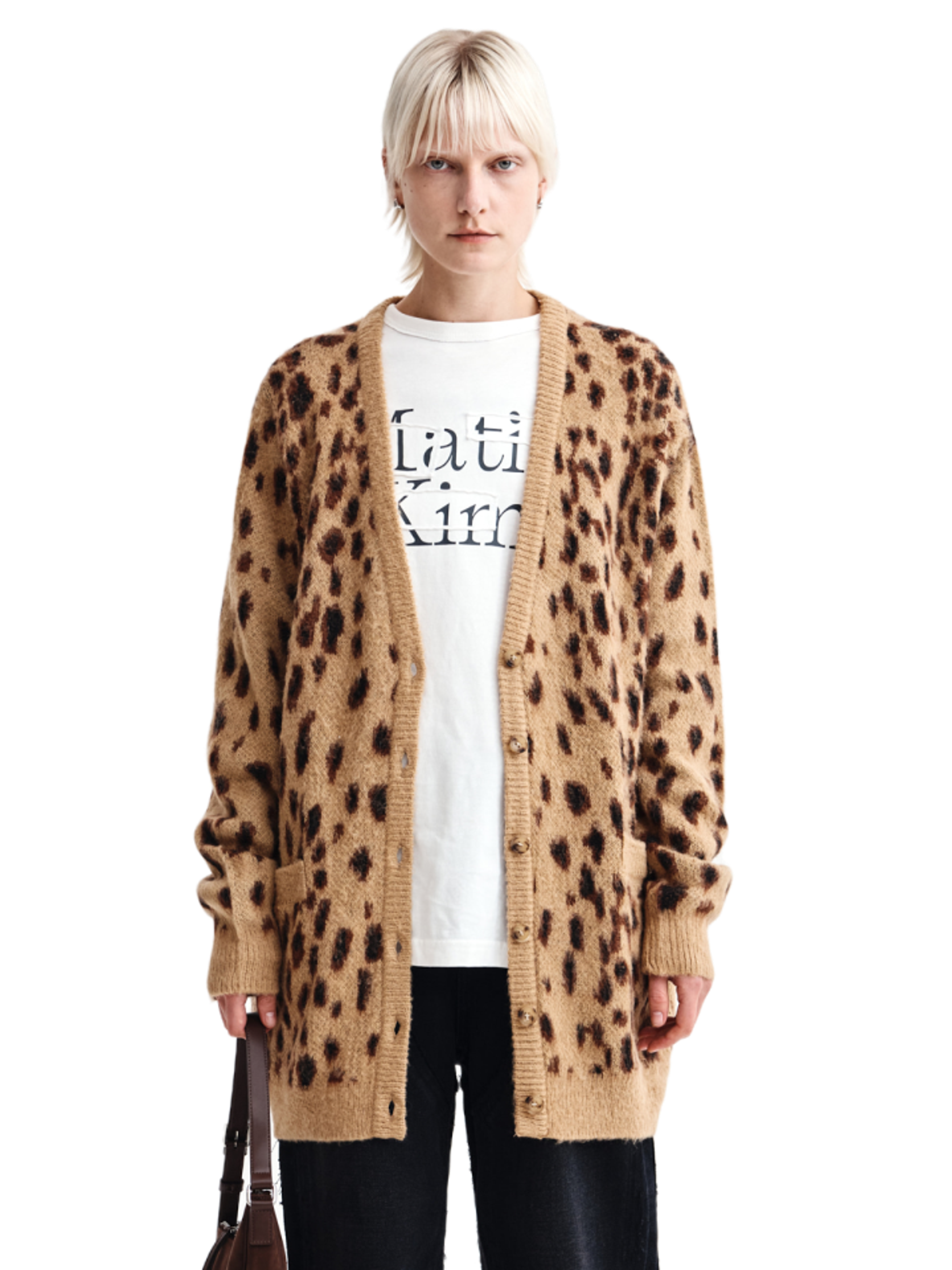 Matin Kim Кардиган BRUSHED LEOPARD CARDIGAN