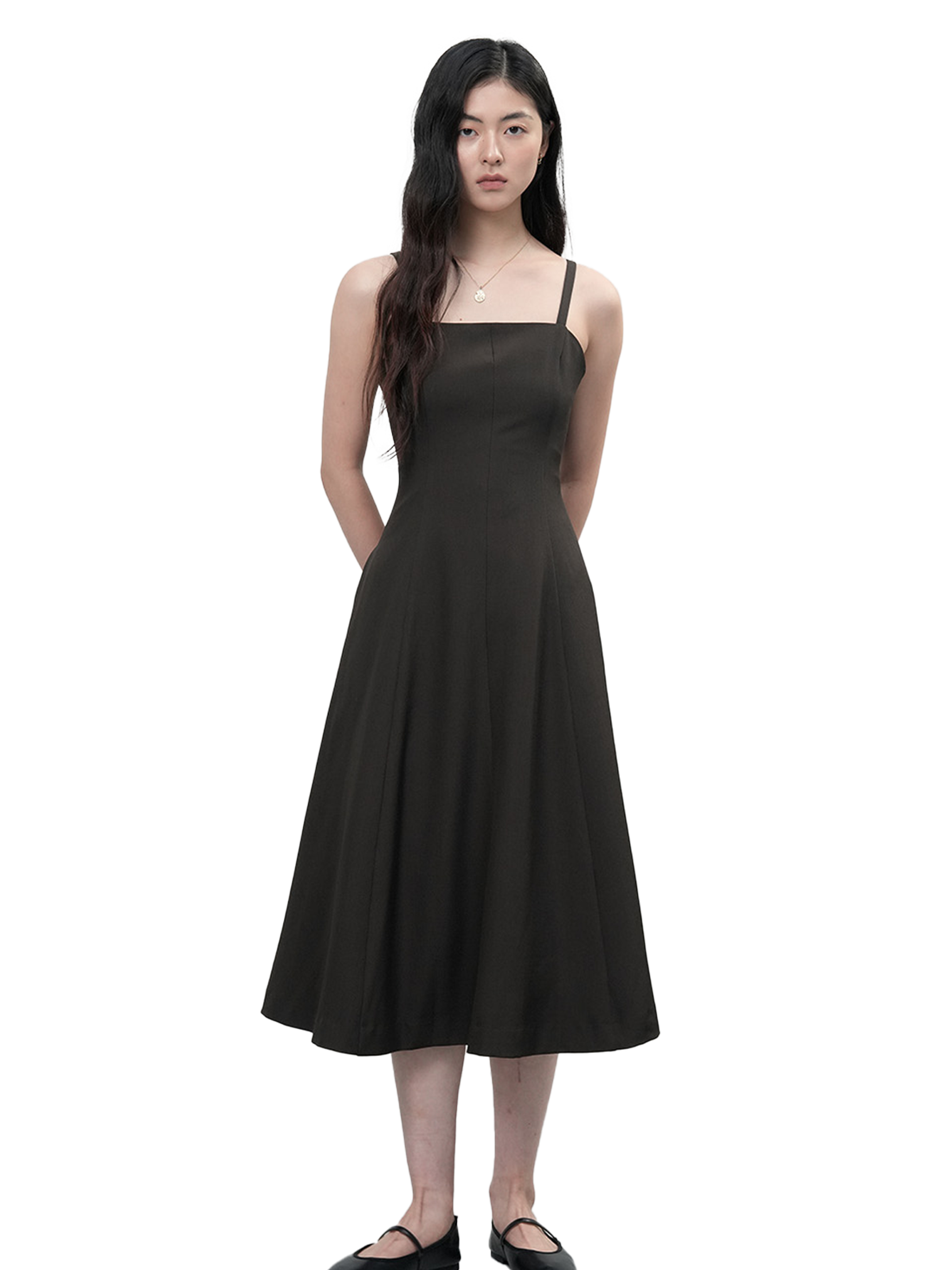 GENERAL IDEA flare sleeveless long one piece