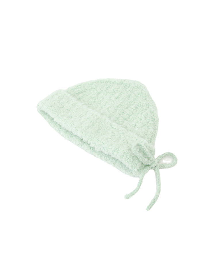 RIBBON BEANIE  MOHAIR BOUCLE  ML-9