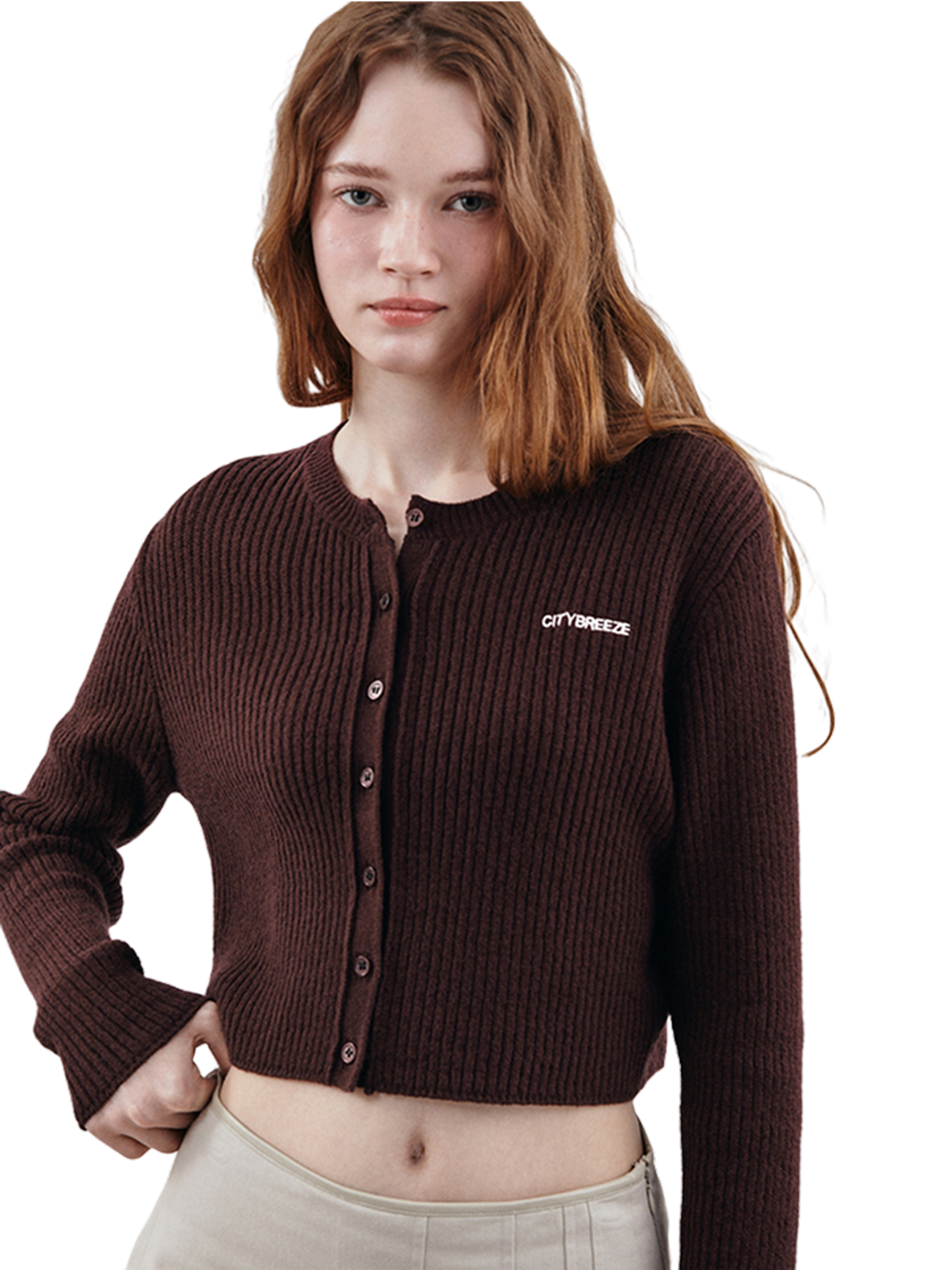 CITYBREEZE Кардиган RIBBED SMALL LOGO