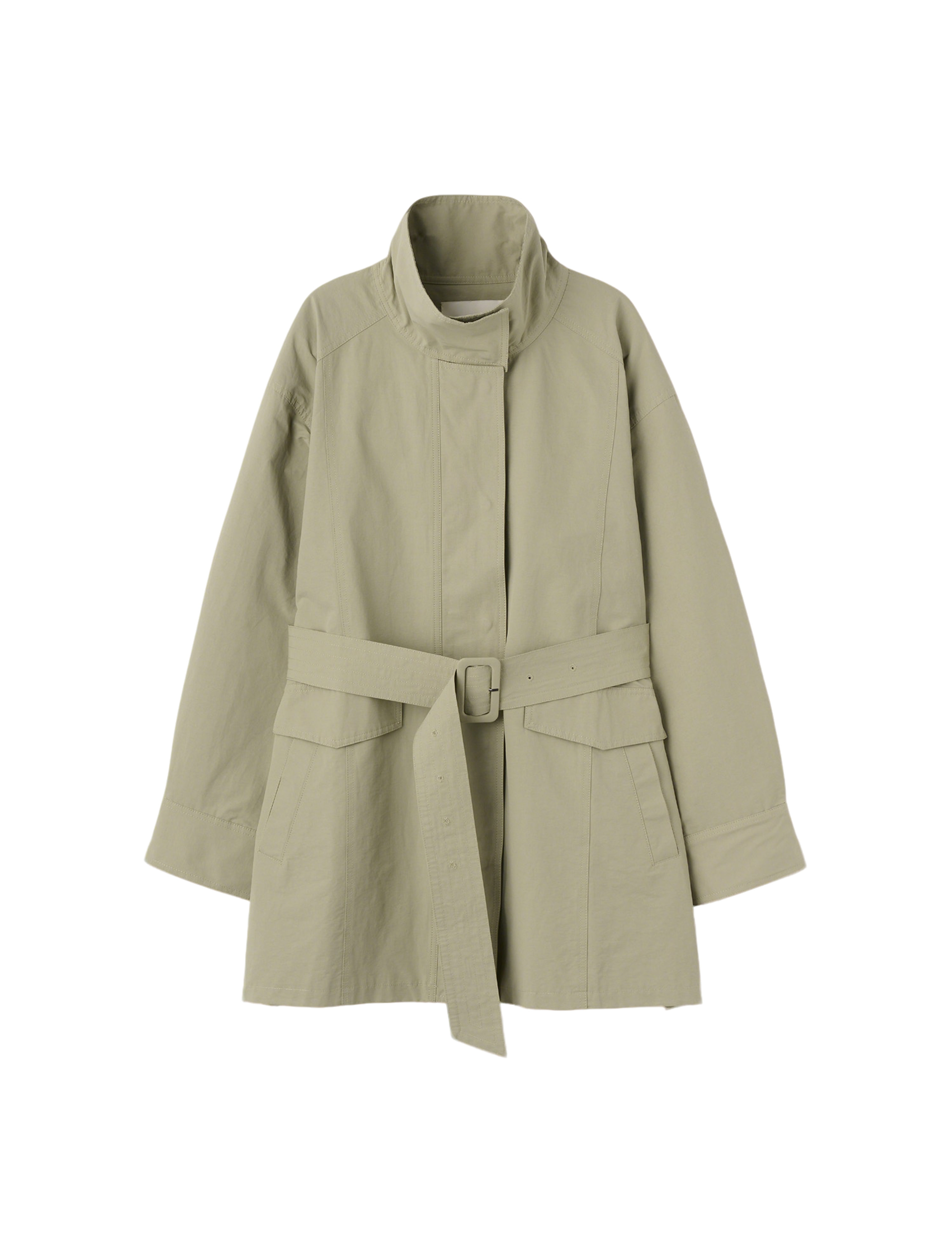 General Idea high-neck safari half jacket