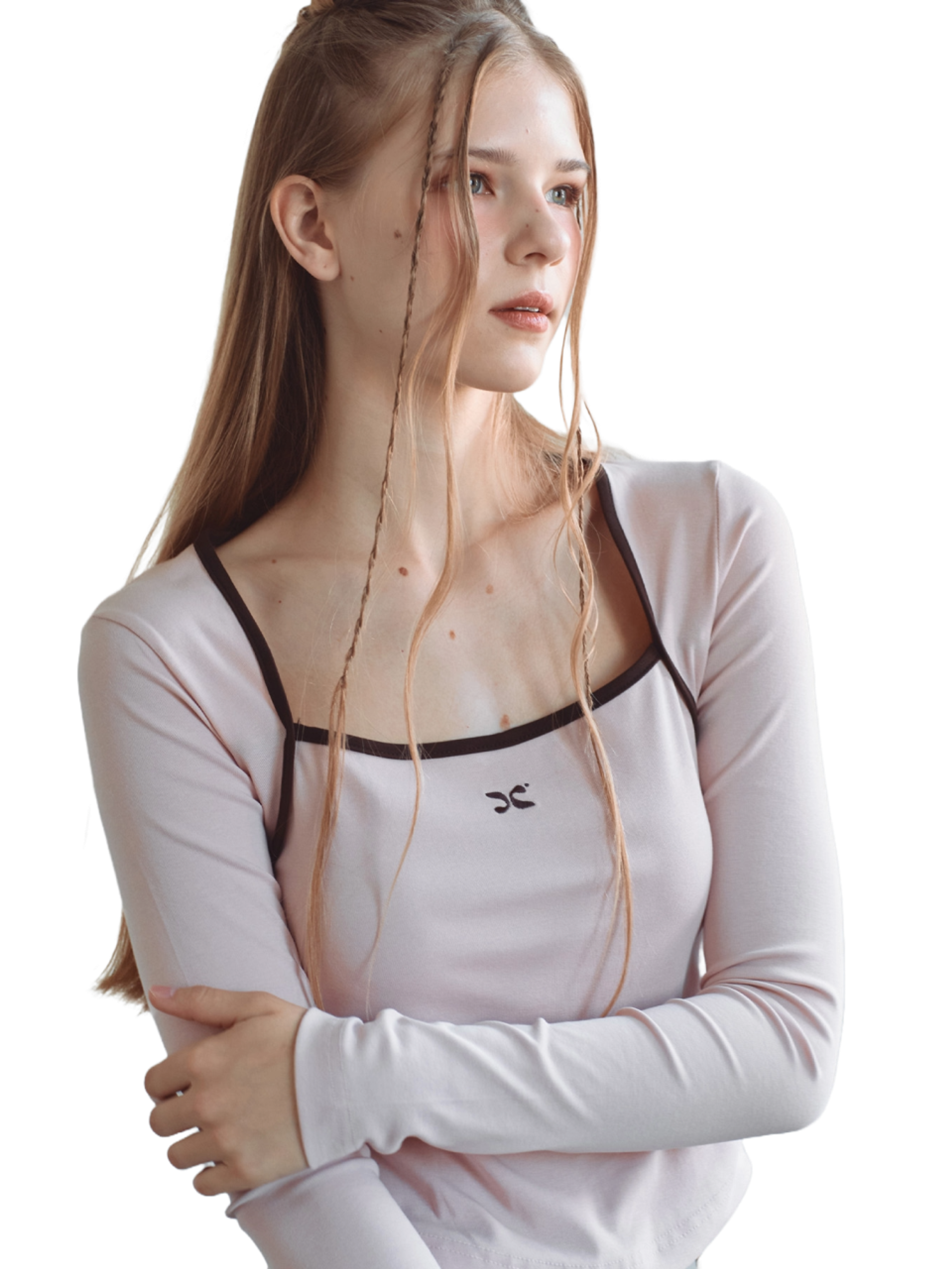 Etre Au Sommet Deep square neck long sleeve