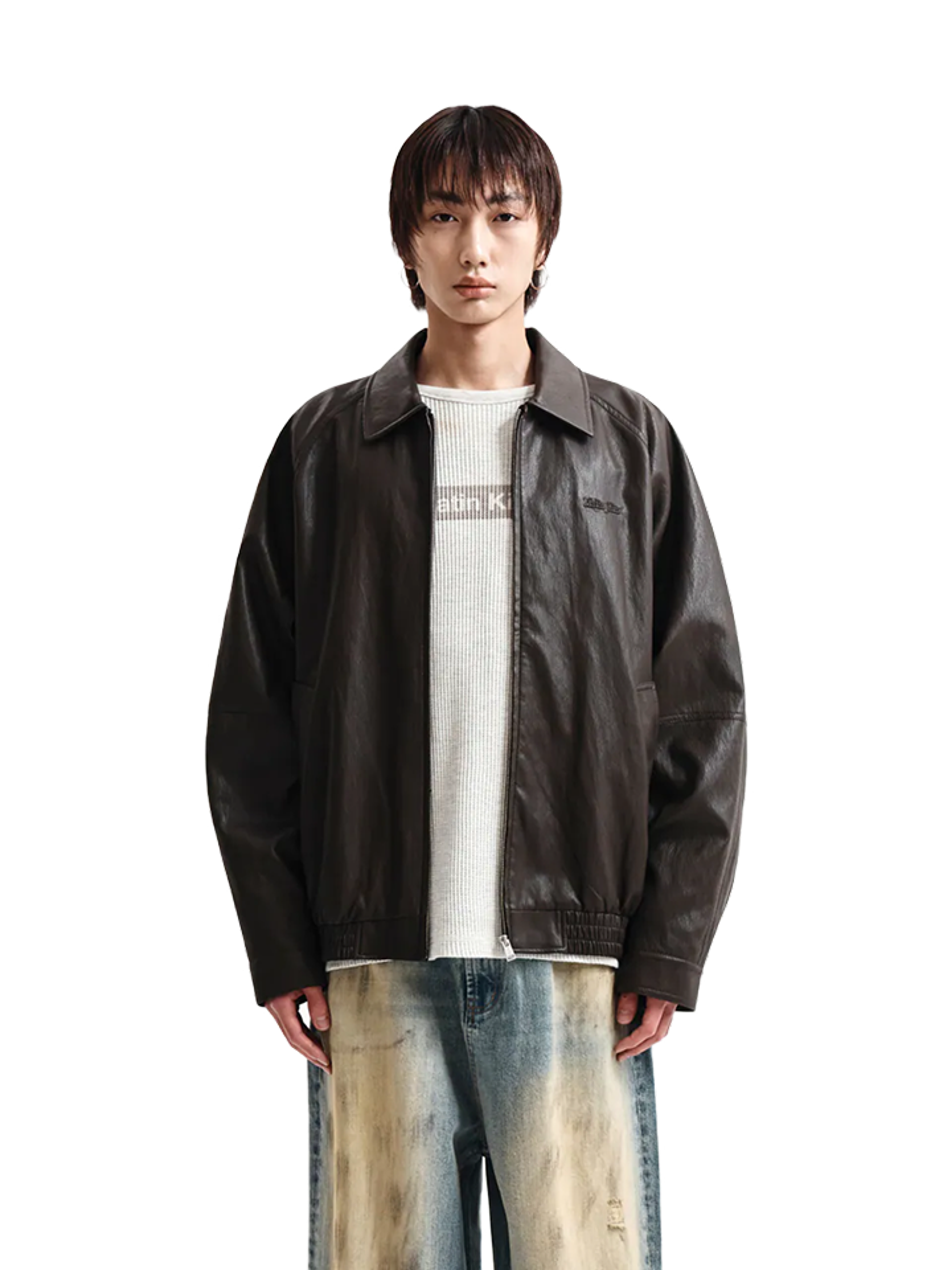 Matin Kim Куртка SMALL LOGO BROWN