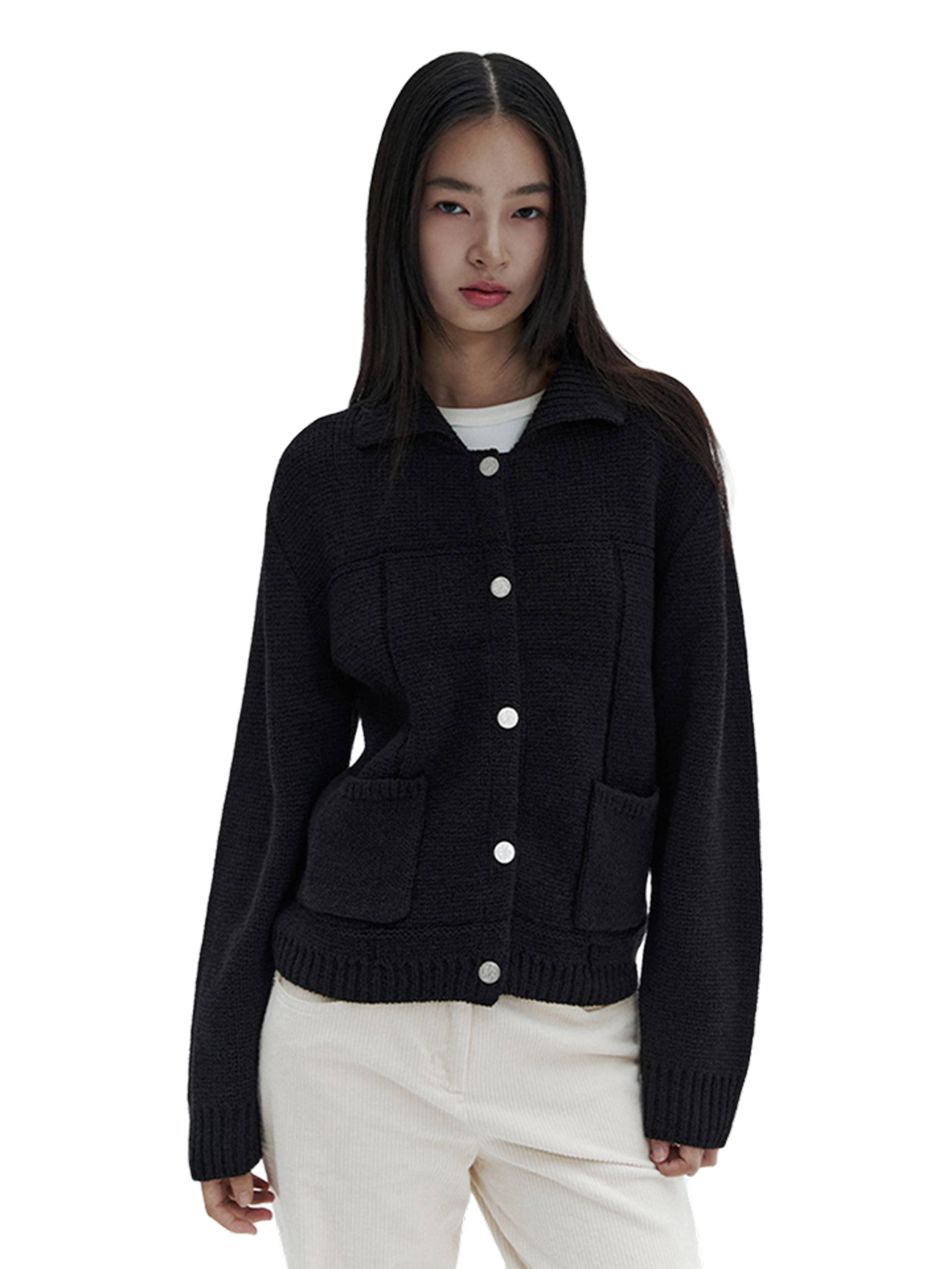 Citybreeze Шерстянной кардиган COLLAR POCKET