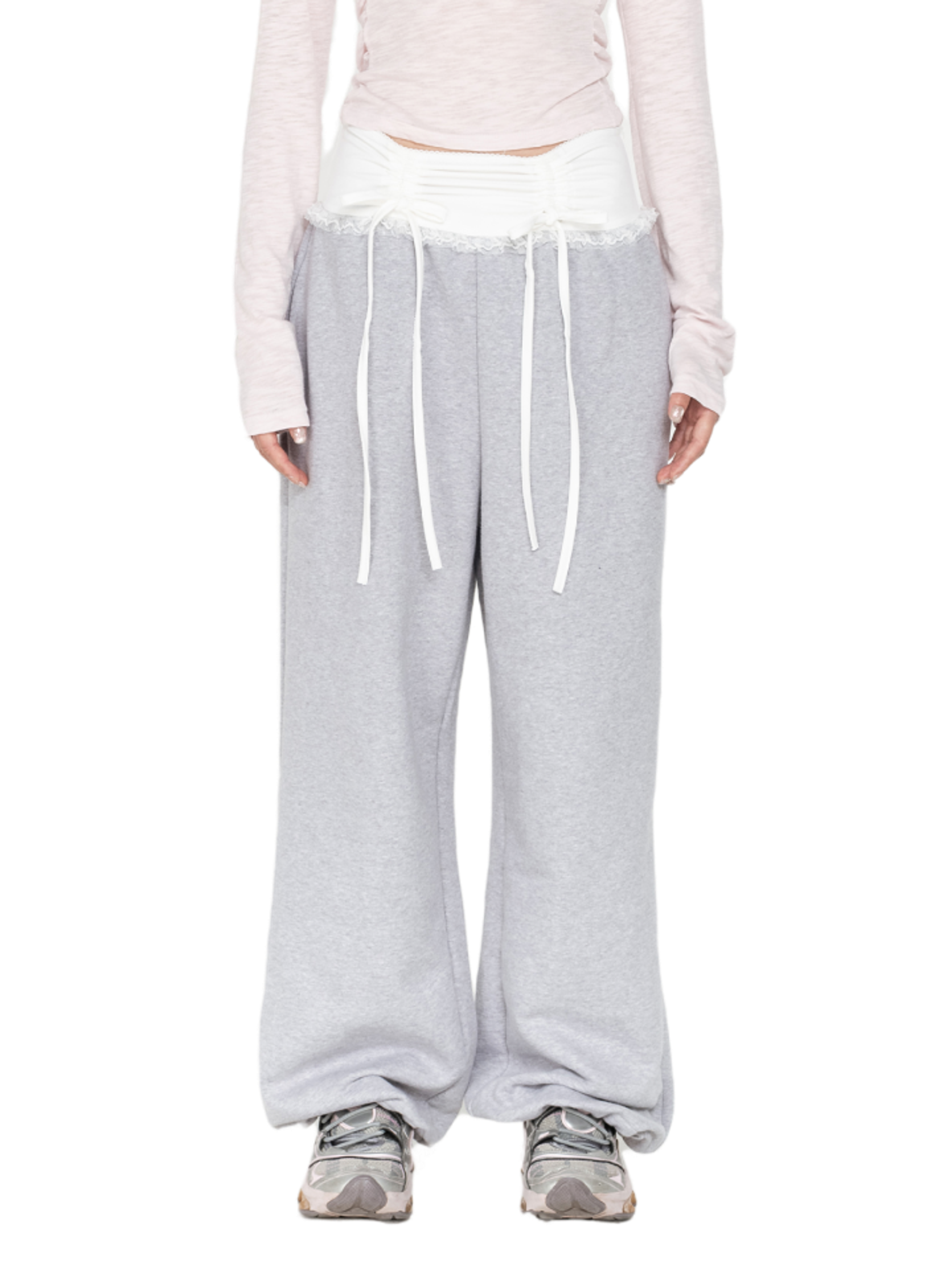 Highschool Disco Lace Shirring Training Pants