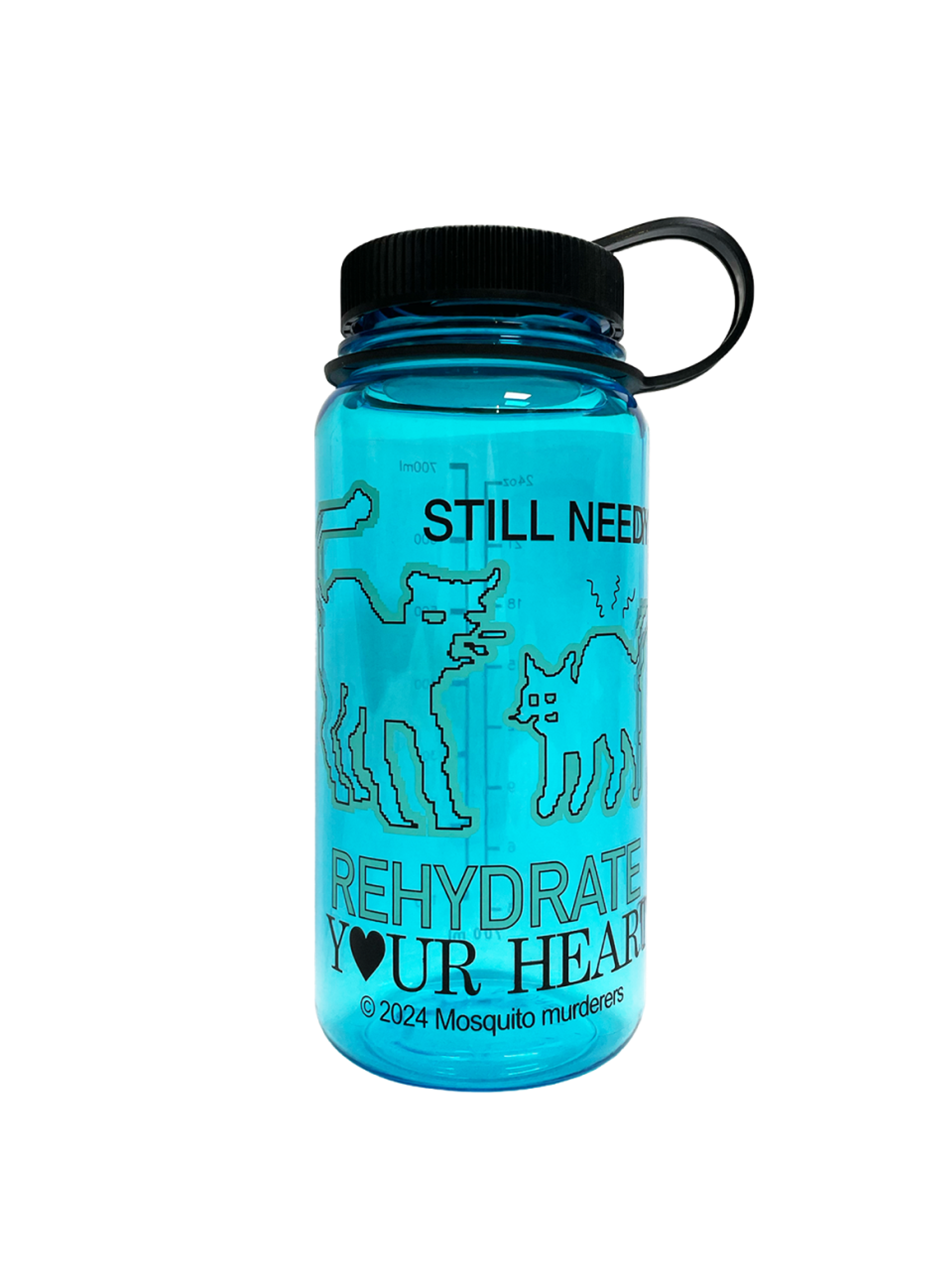 Mosquito Murderers STILL NEEDY? REHYDRATE YOUR HEART WATER BOTTLE (Blue)