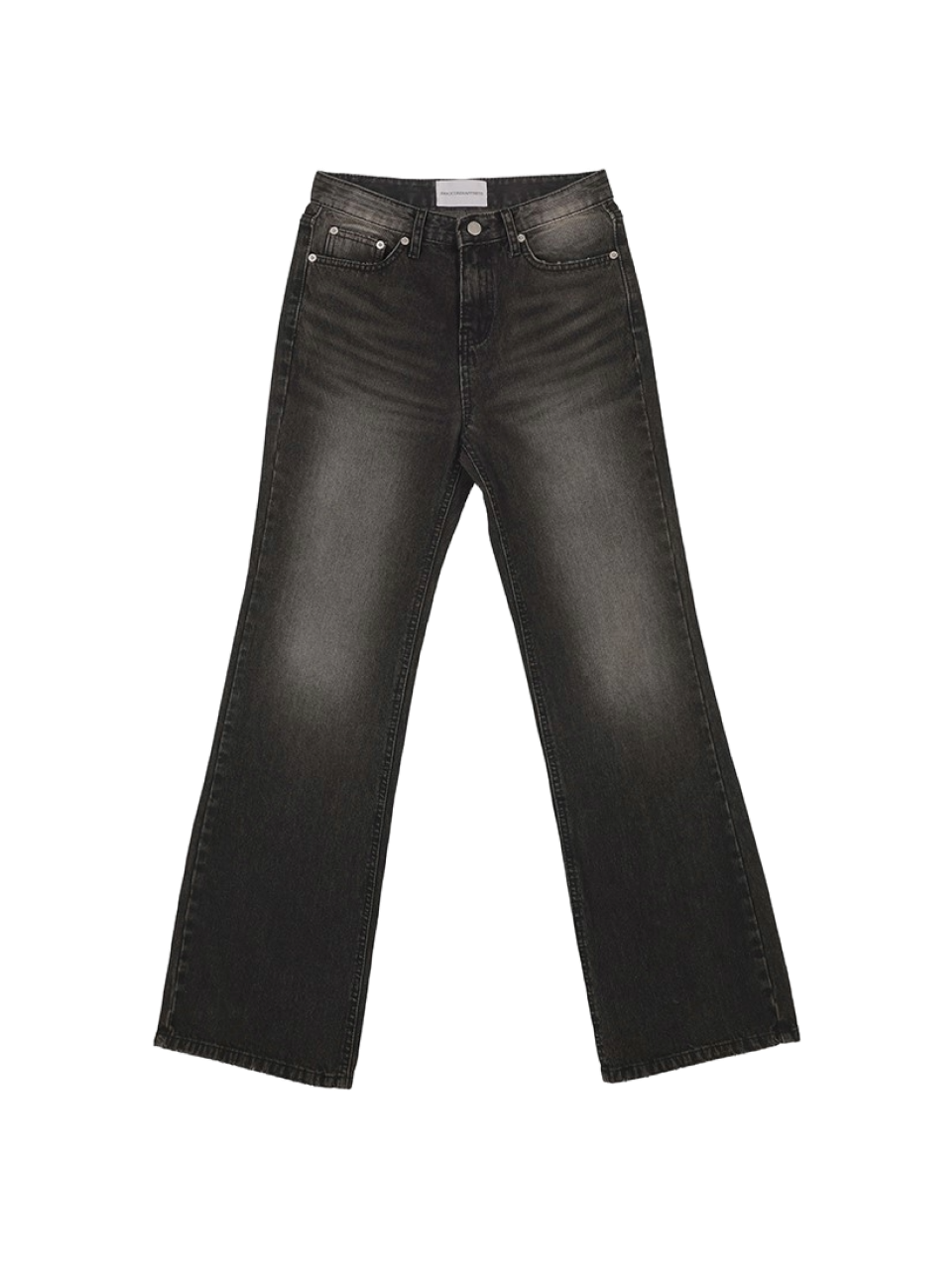 Hardcore Happiness Corduroy washing damage denim bootcut pants (Black)