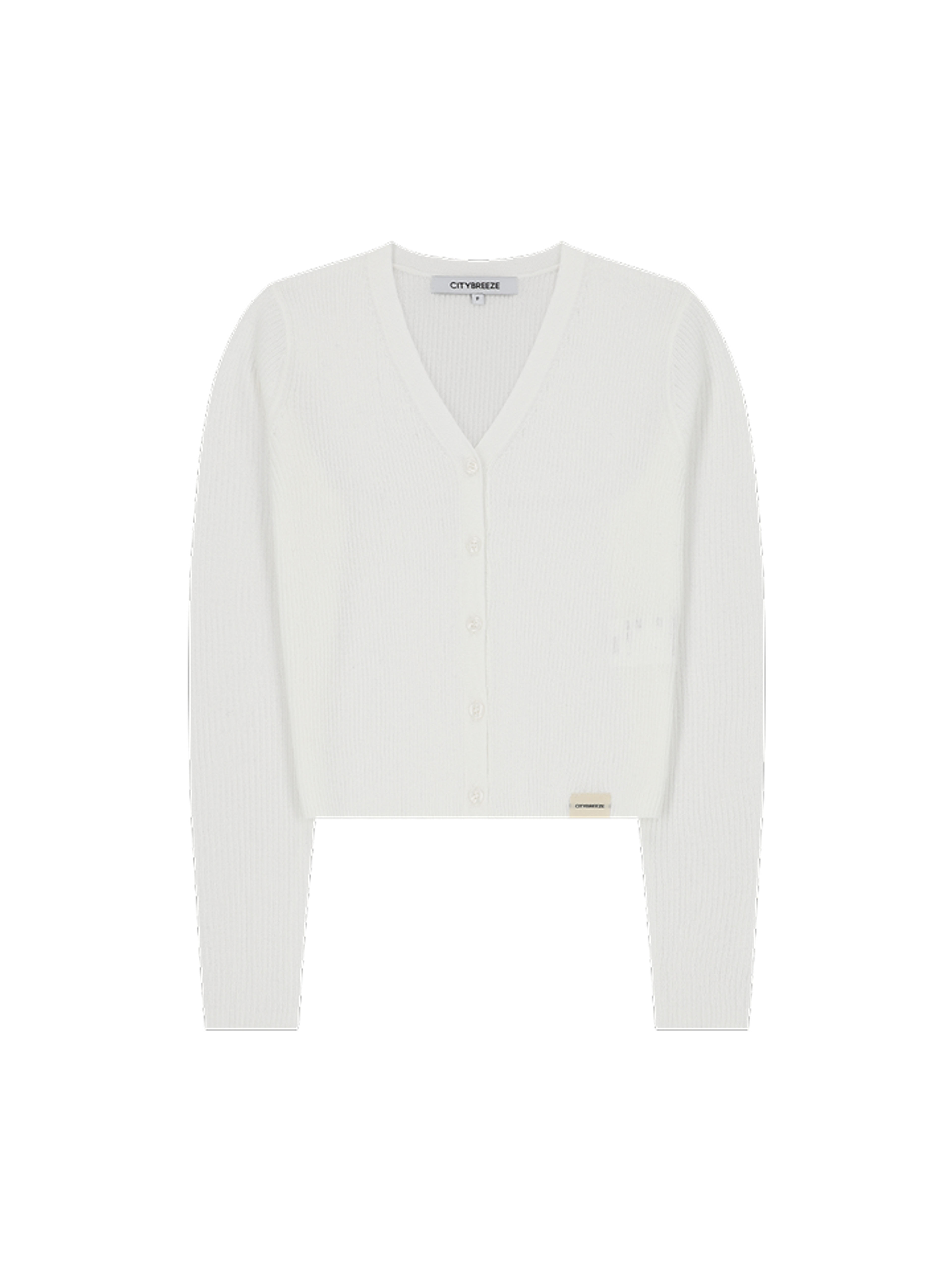 Citybreeze RIBBED V NECK LONG-SLEEVE CARDIGAN