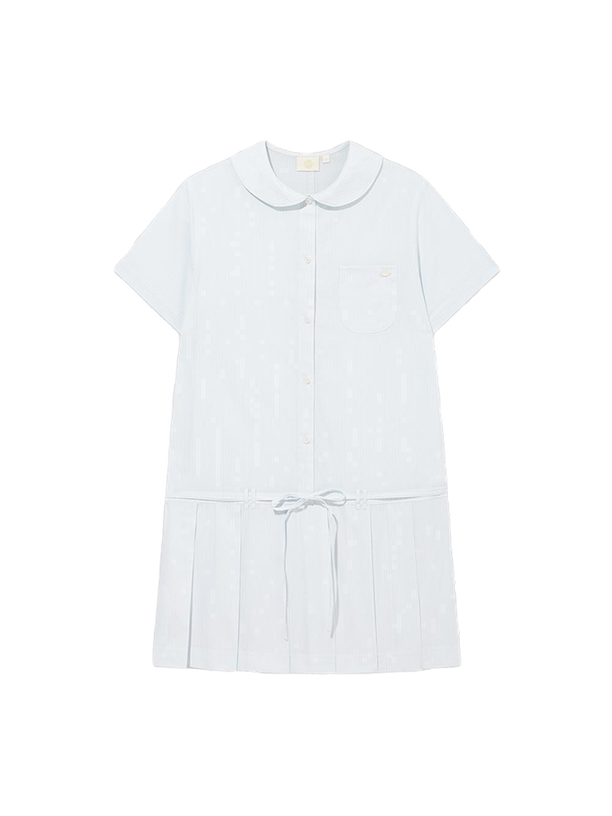 Covernat Платье Pleated Shirt Dress Sky Blue