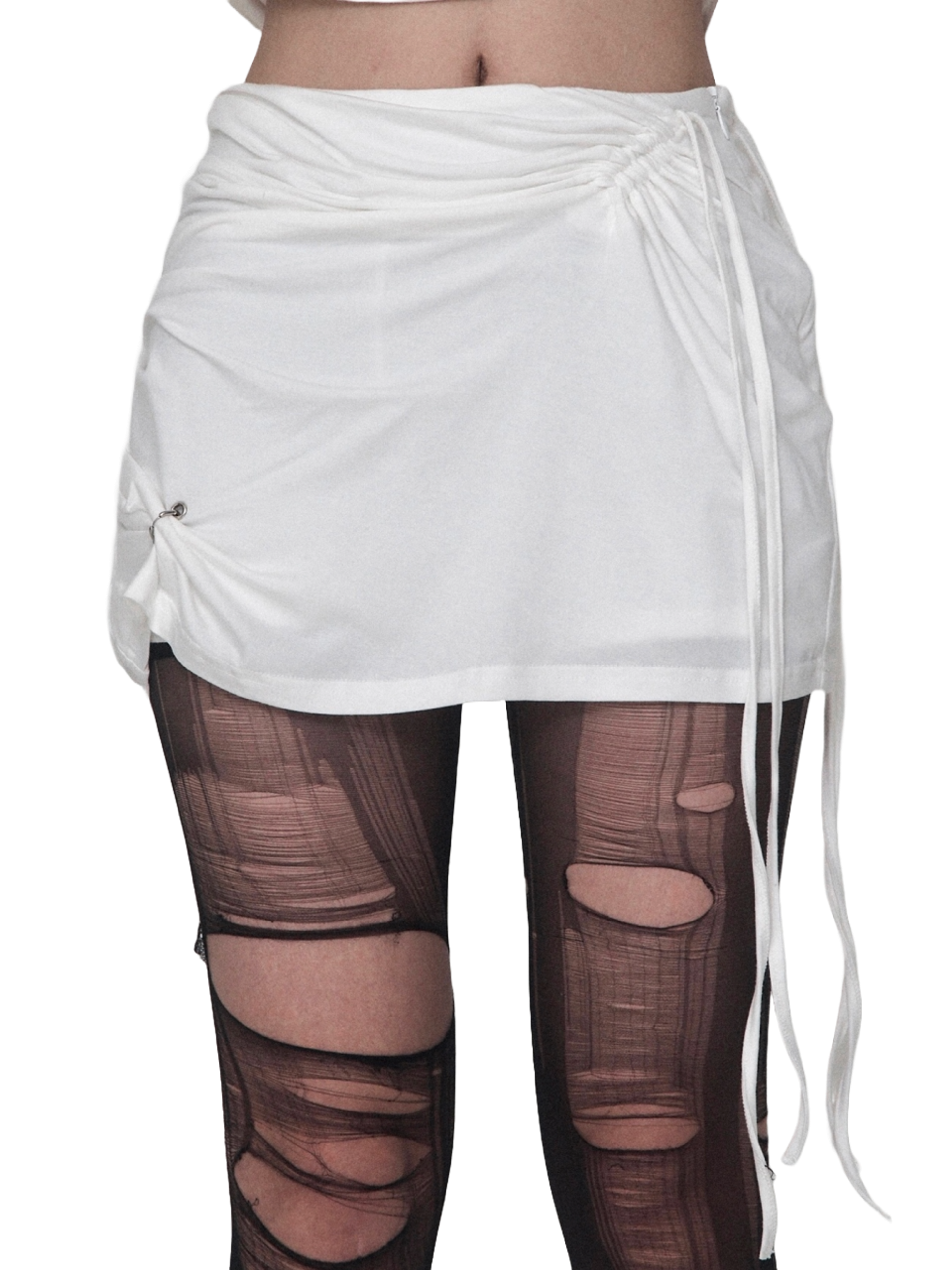 Etre Au Sommet Piercing Drape Set-Up Skirt