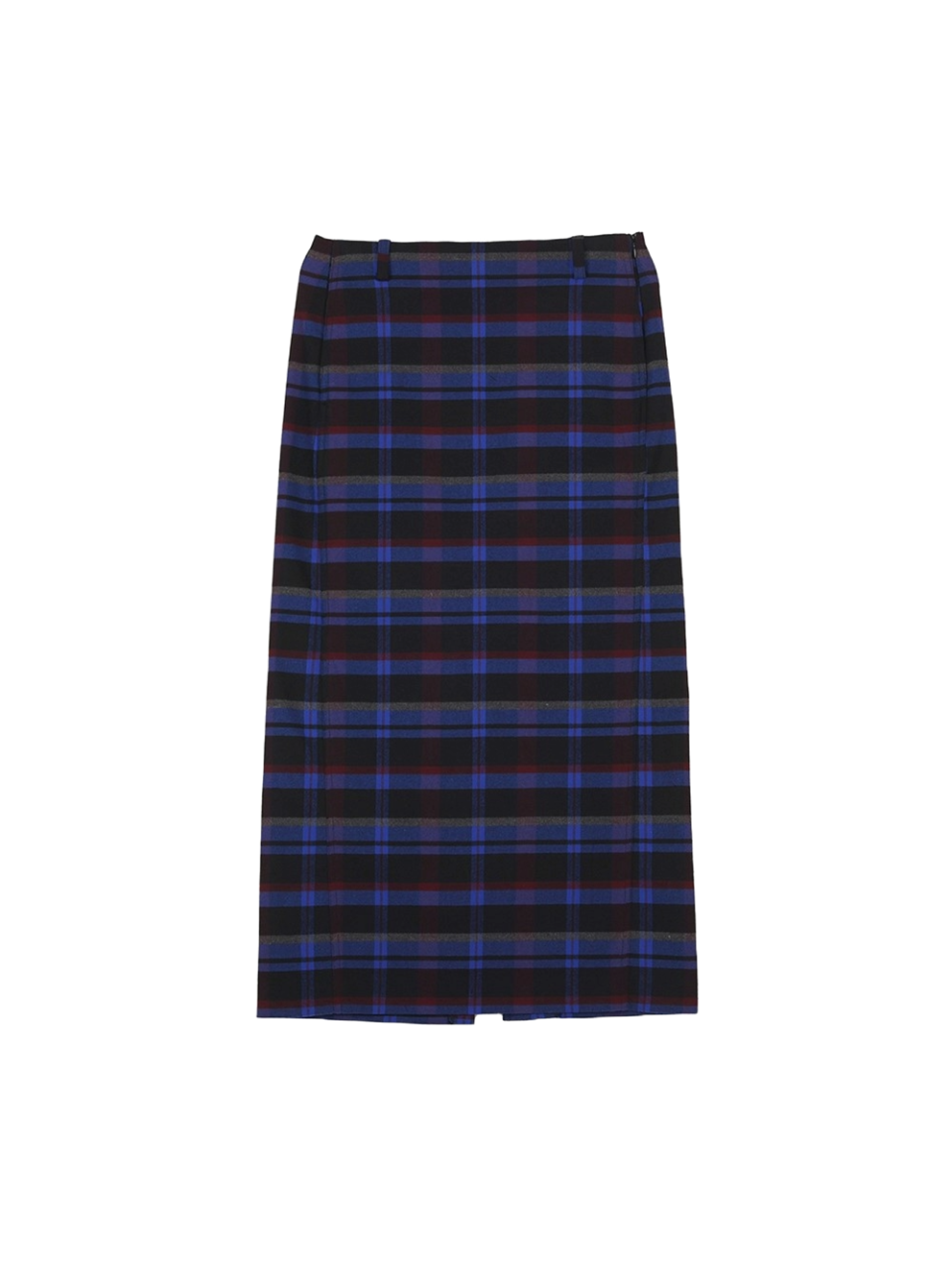 Hardcore Happiness Check H-line maxi skirt (Navy)