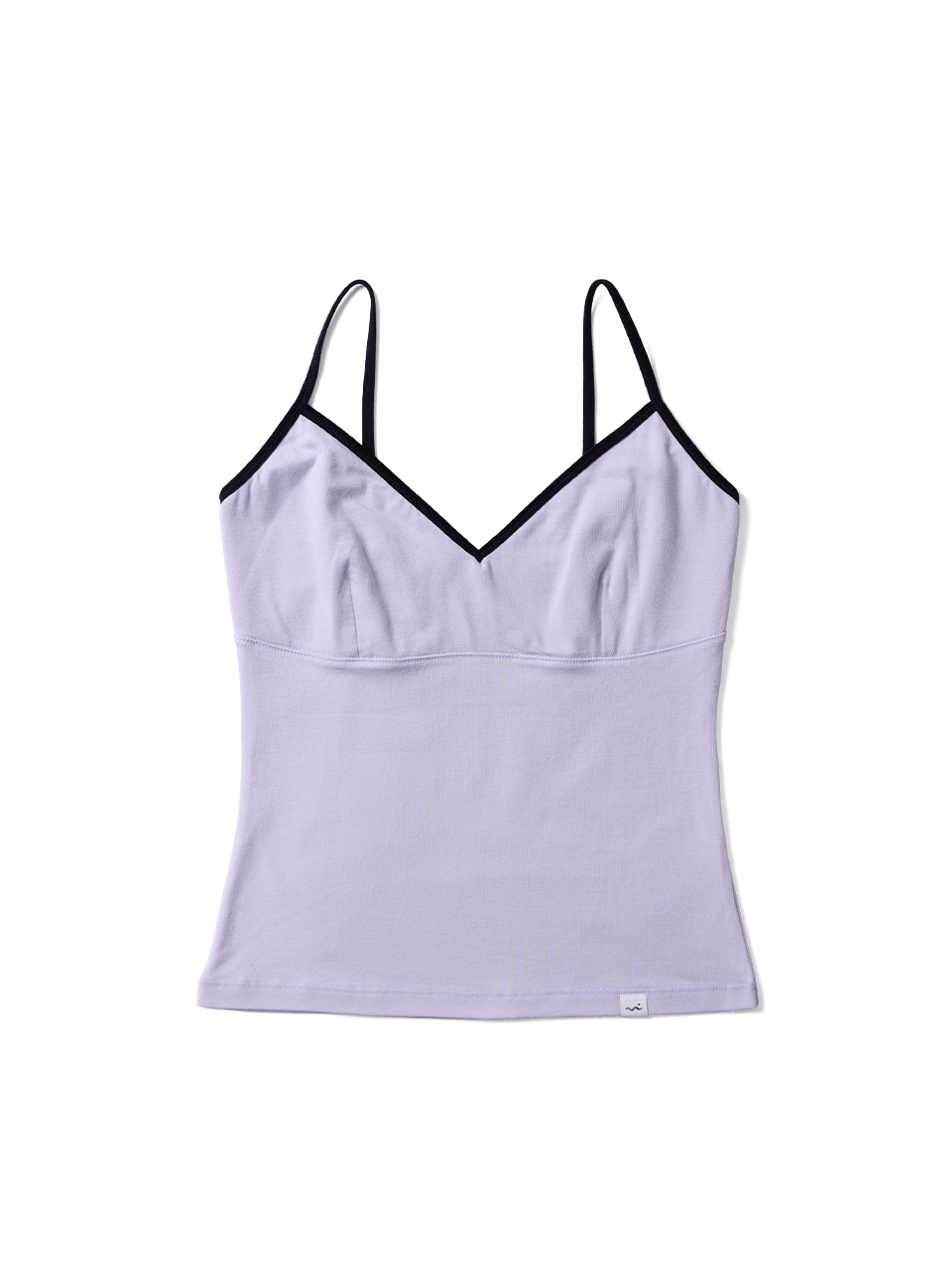 Poev Velvet Strap Sleeveless Top