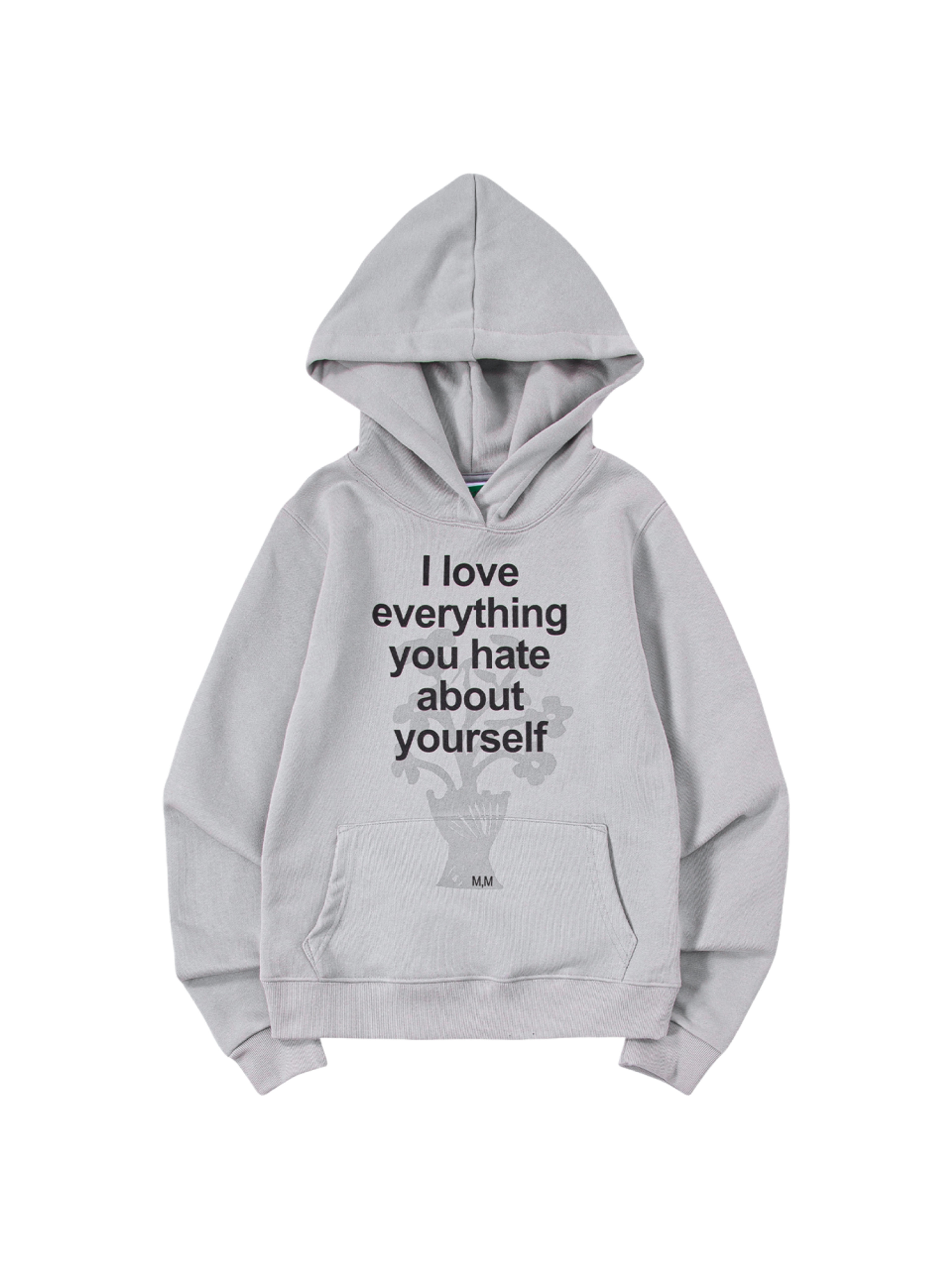 Mosquito Murderers I love everything you hate about yourself MINI HOODIE (Light gray)