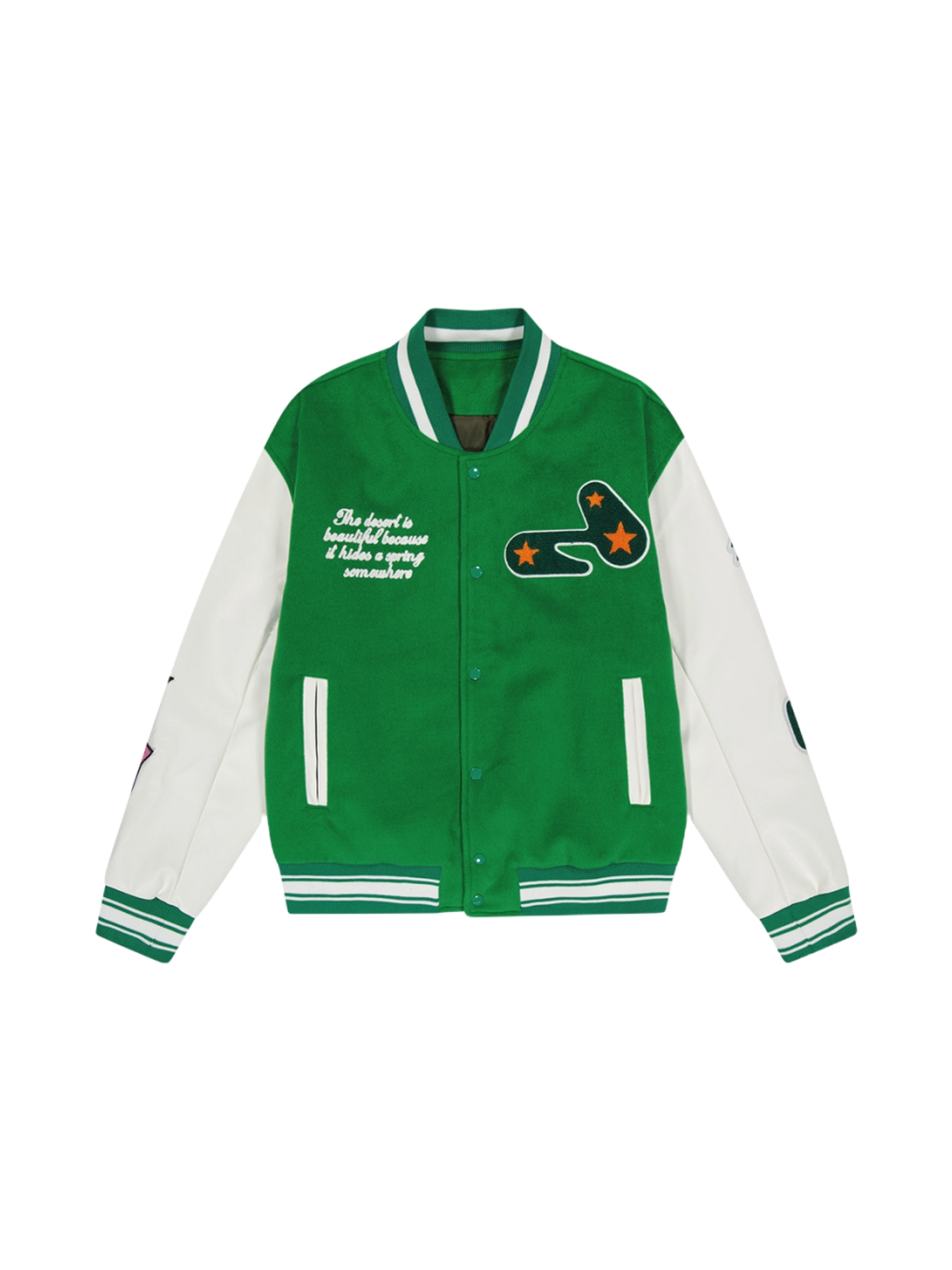 Dominant Cactus Varsity Jacket_Green