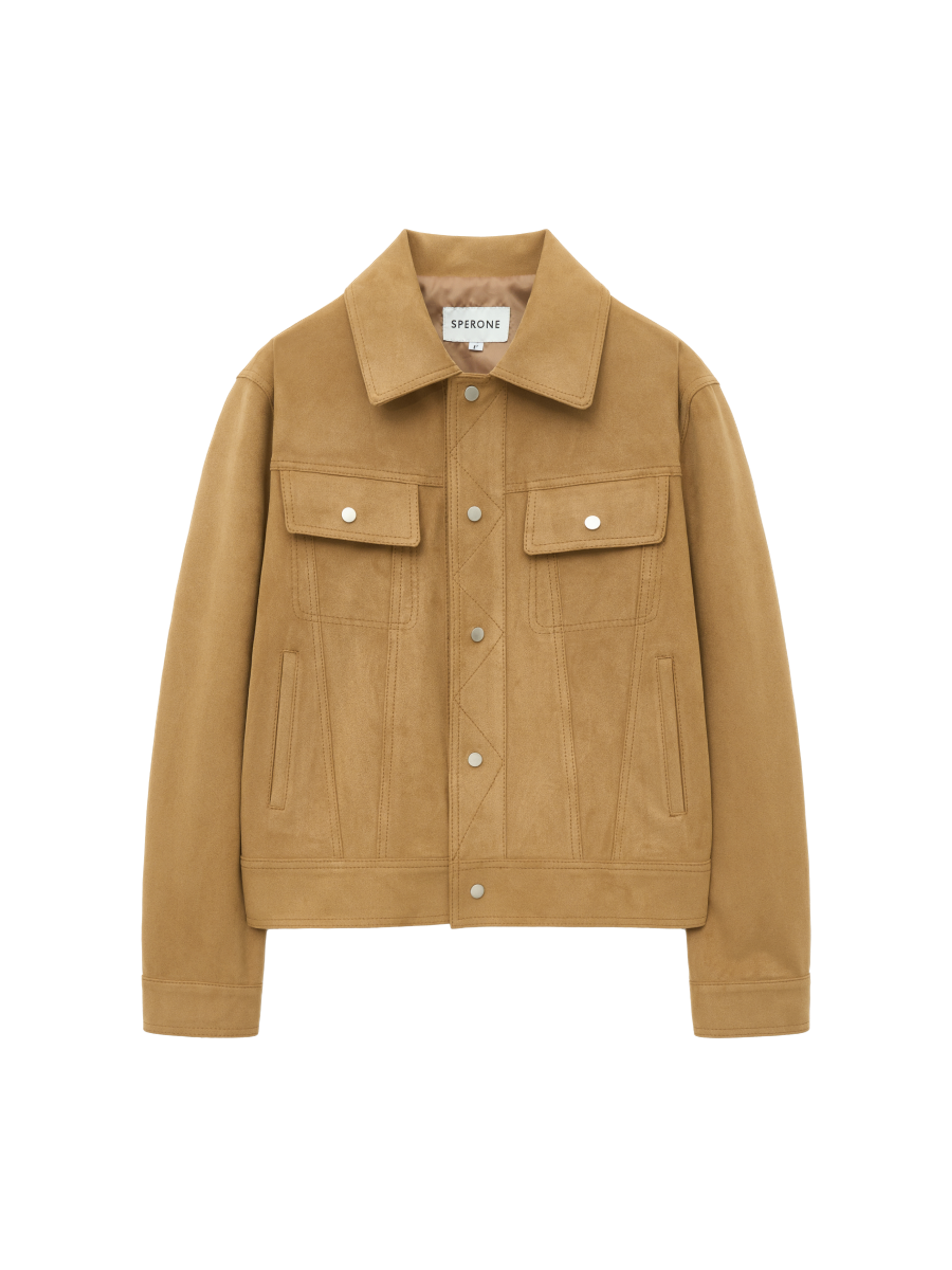 Sperone Куртка Trucker из веганской замши