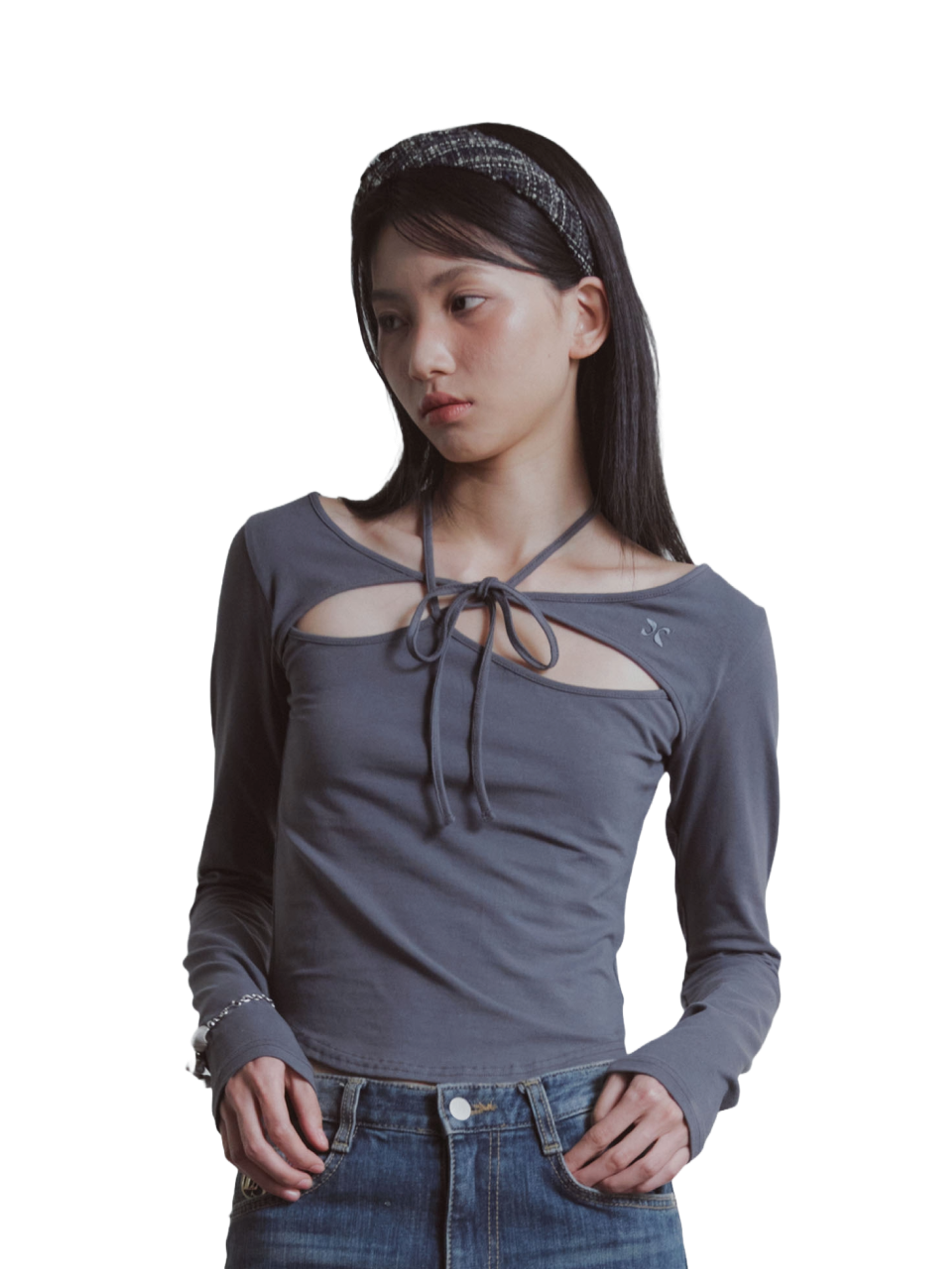 Etre Au Sommet BOLERO LAYERED RIBBON LONG SLEEVE