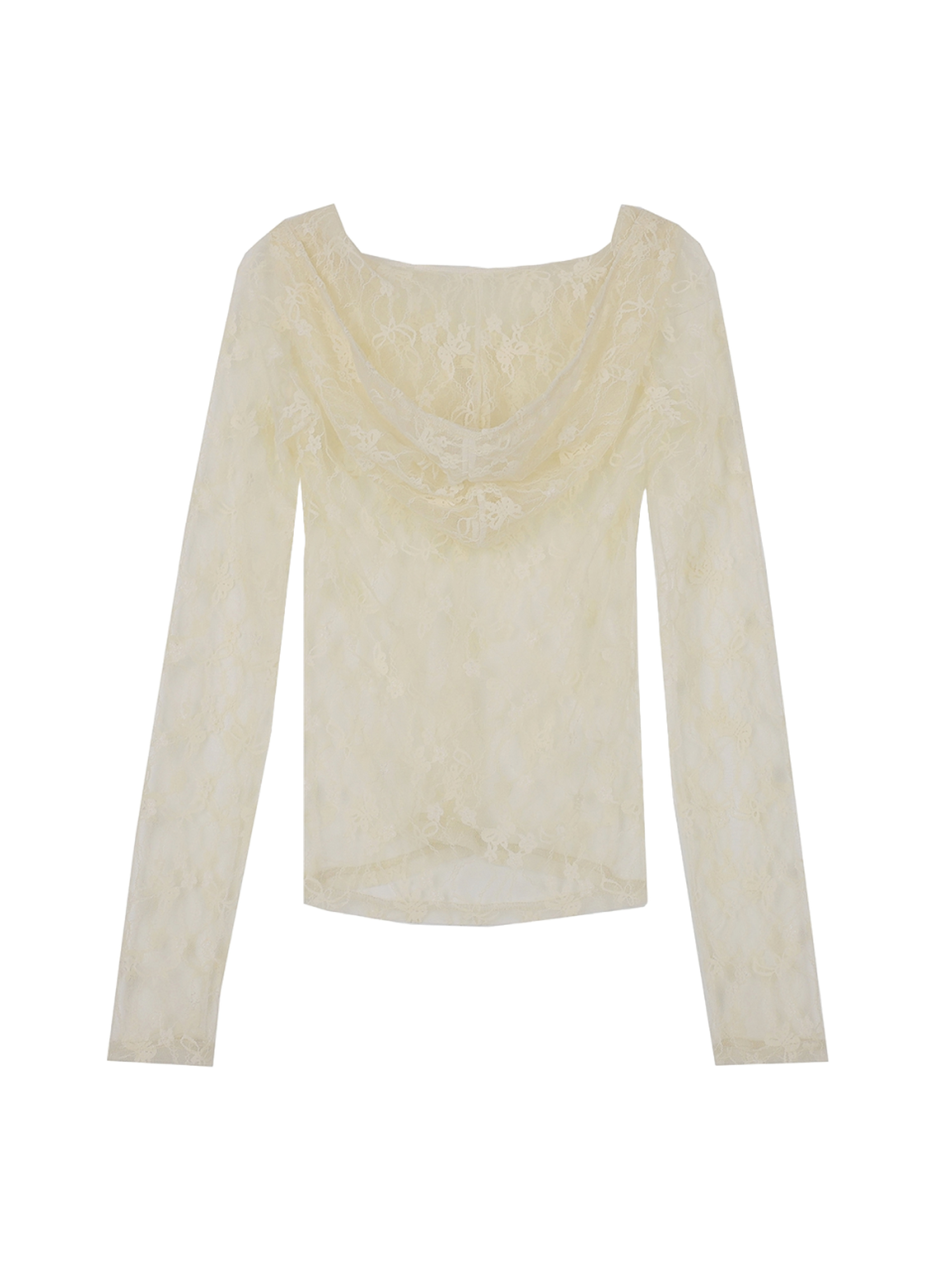 Highschool Disco Lace layered hoodie (Cream)