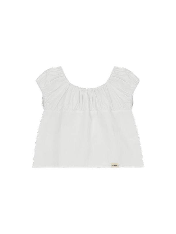 Citybreeze CAP-SLEEVE SHIRRING BLOUSE TOP