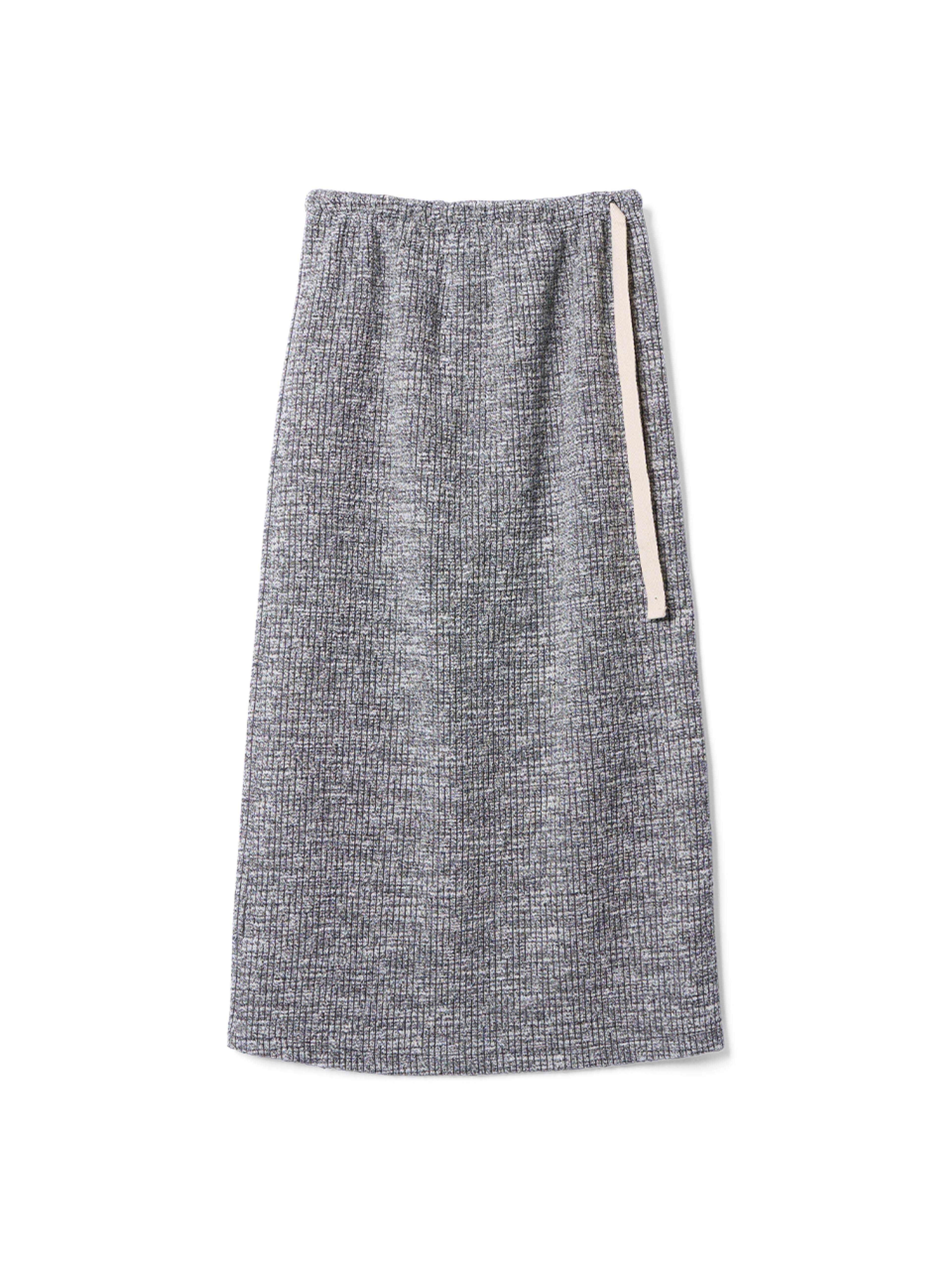 Poev Melange Knit Long Skirt