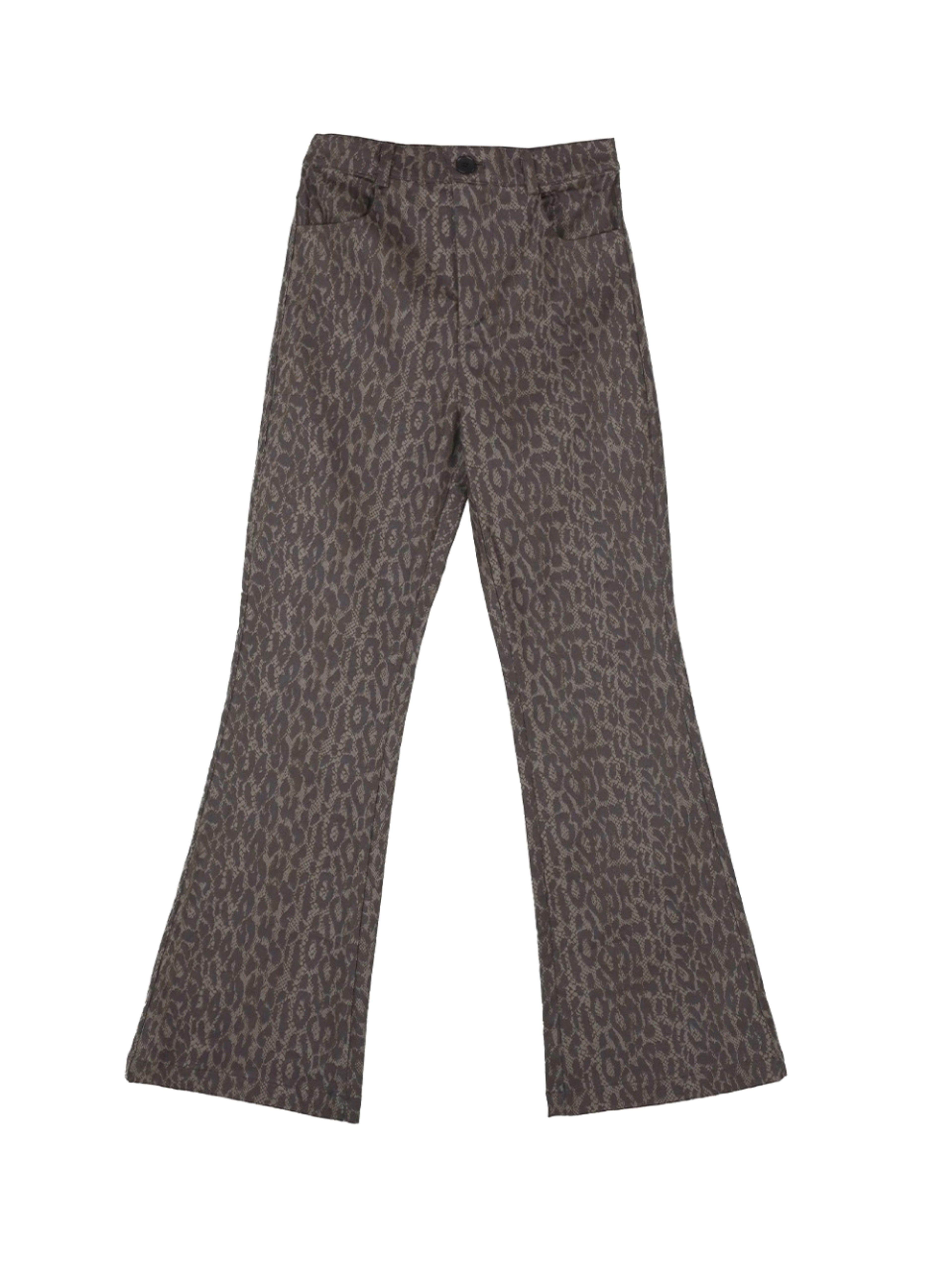 Highschool Disco Snake coating bootcut pants (Khaki)