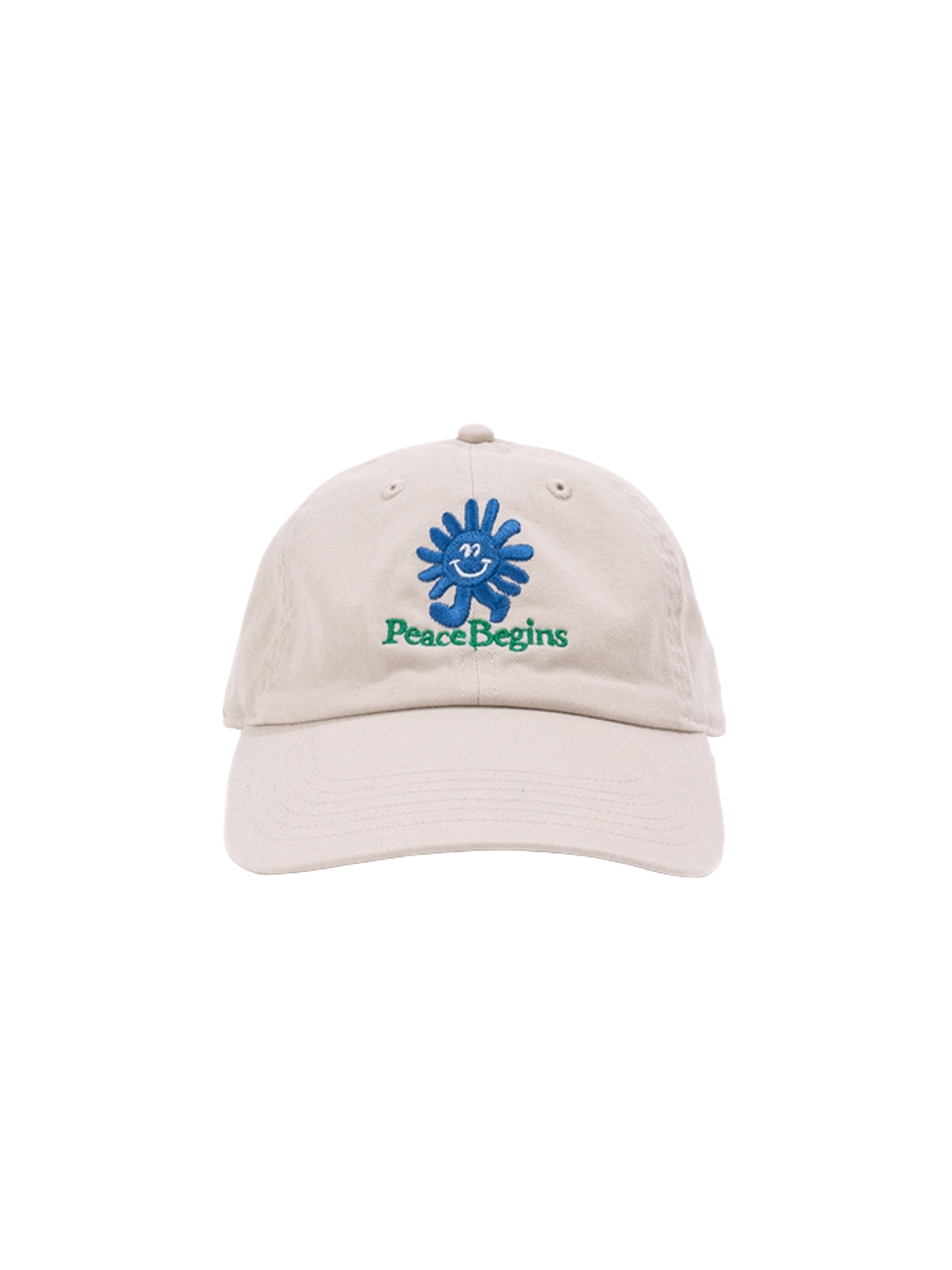 BIG WAVE PEACE RUN WASHED CAP (PUTTY)
