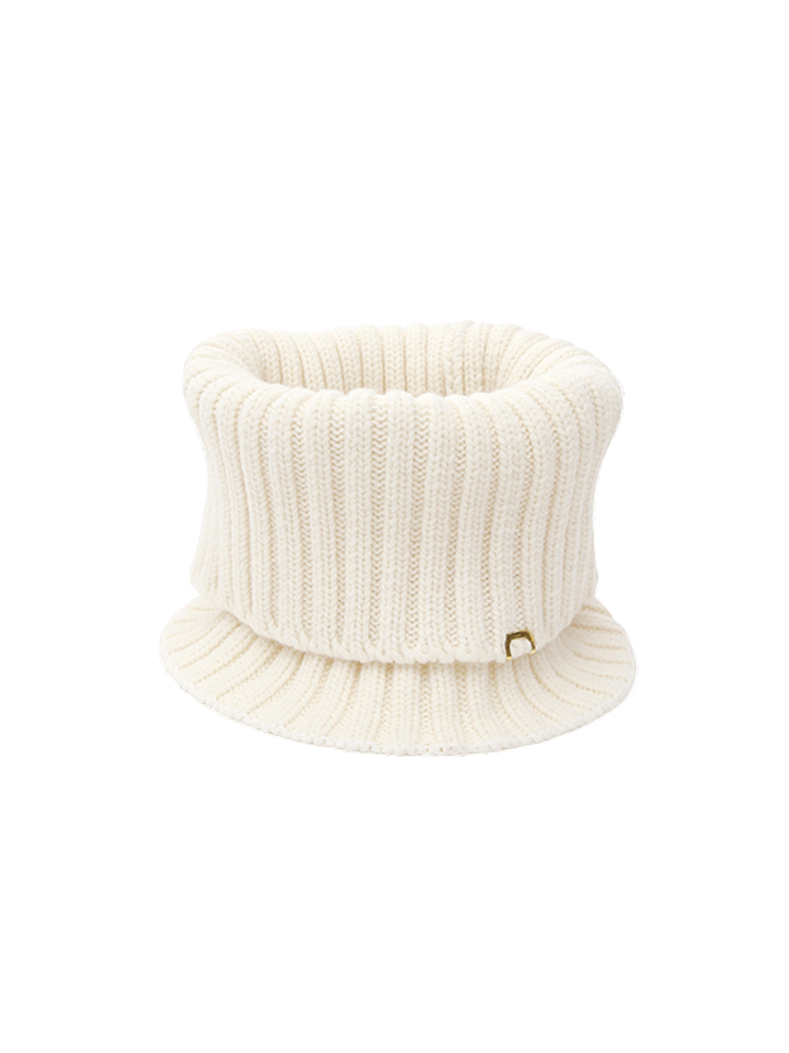NECK WARMER  RIB  LAMBS WOOL  CREAM
