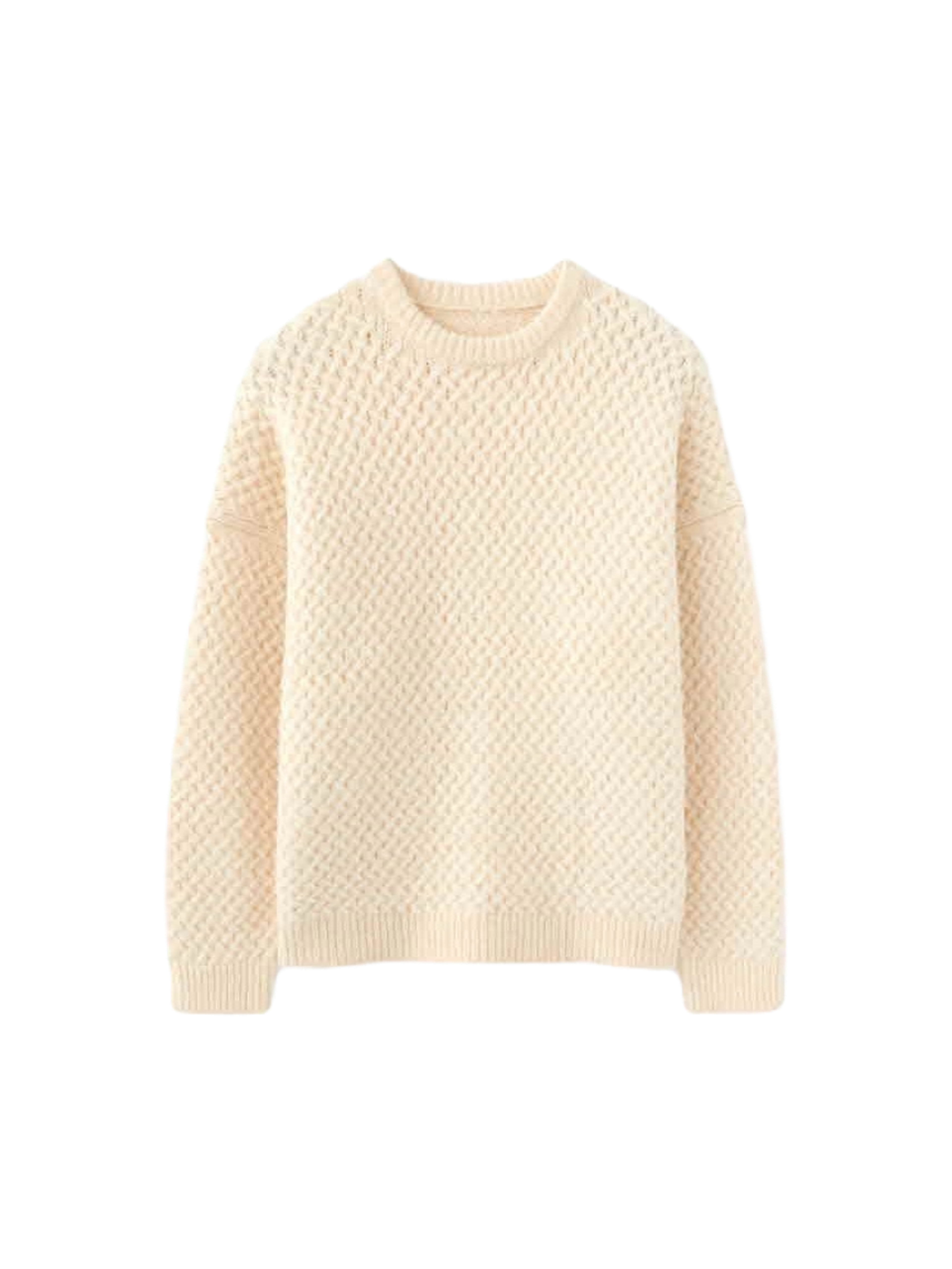 DNSR X-weave knit ivory
