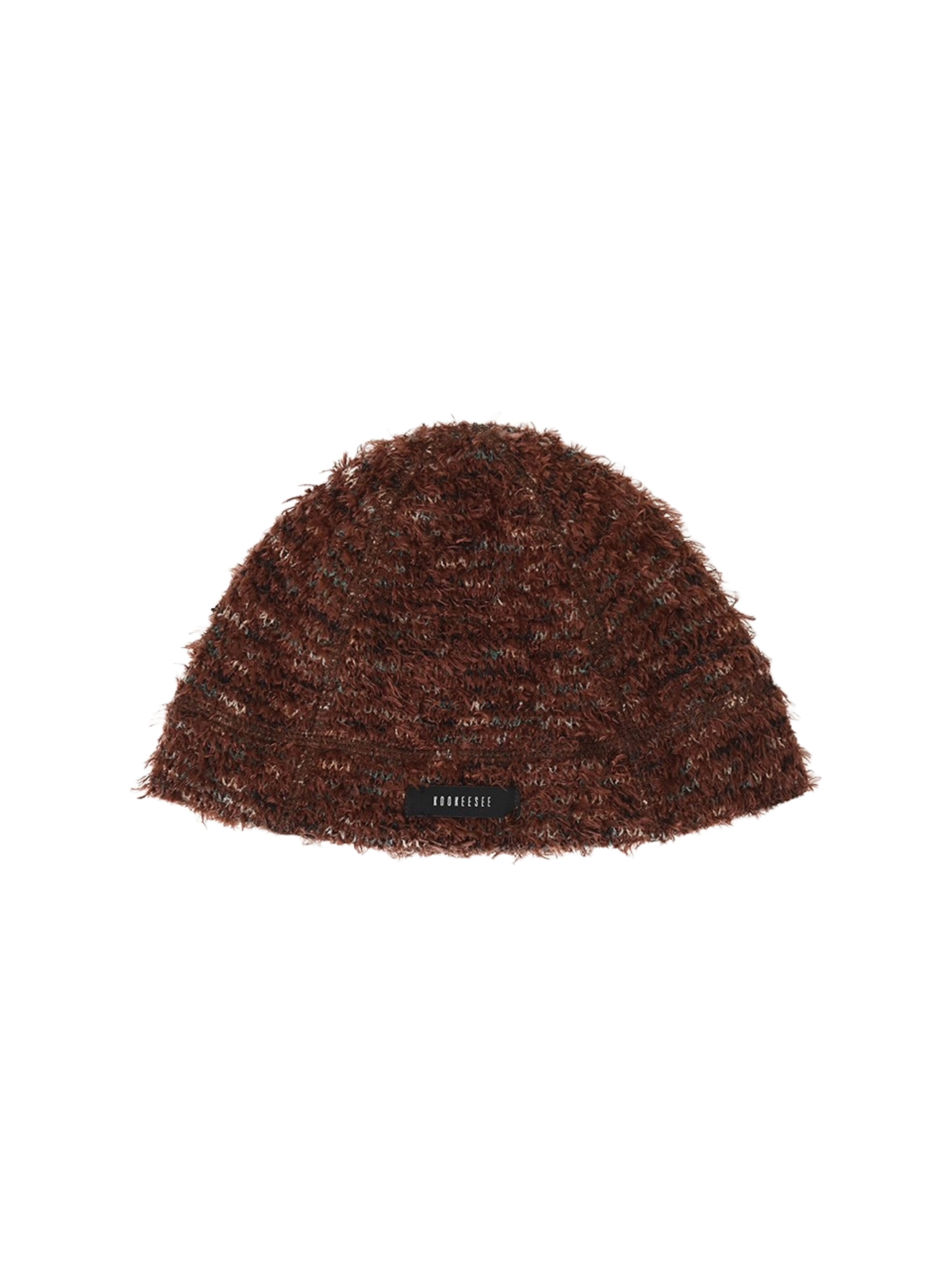 Kookeesee Hairy Knit Beanie Hat (brown)