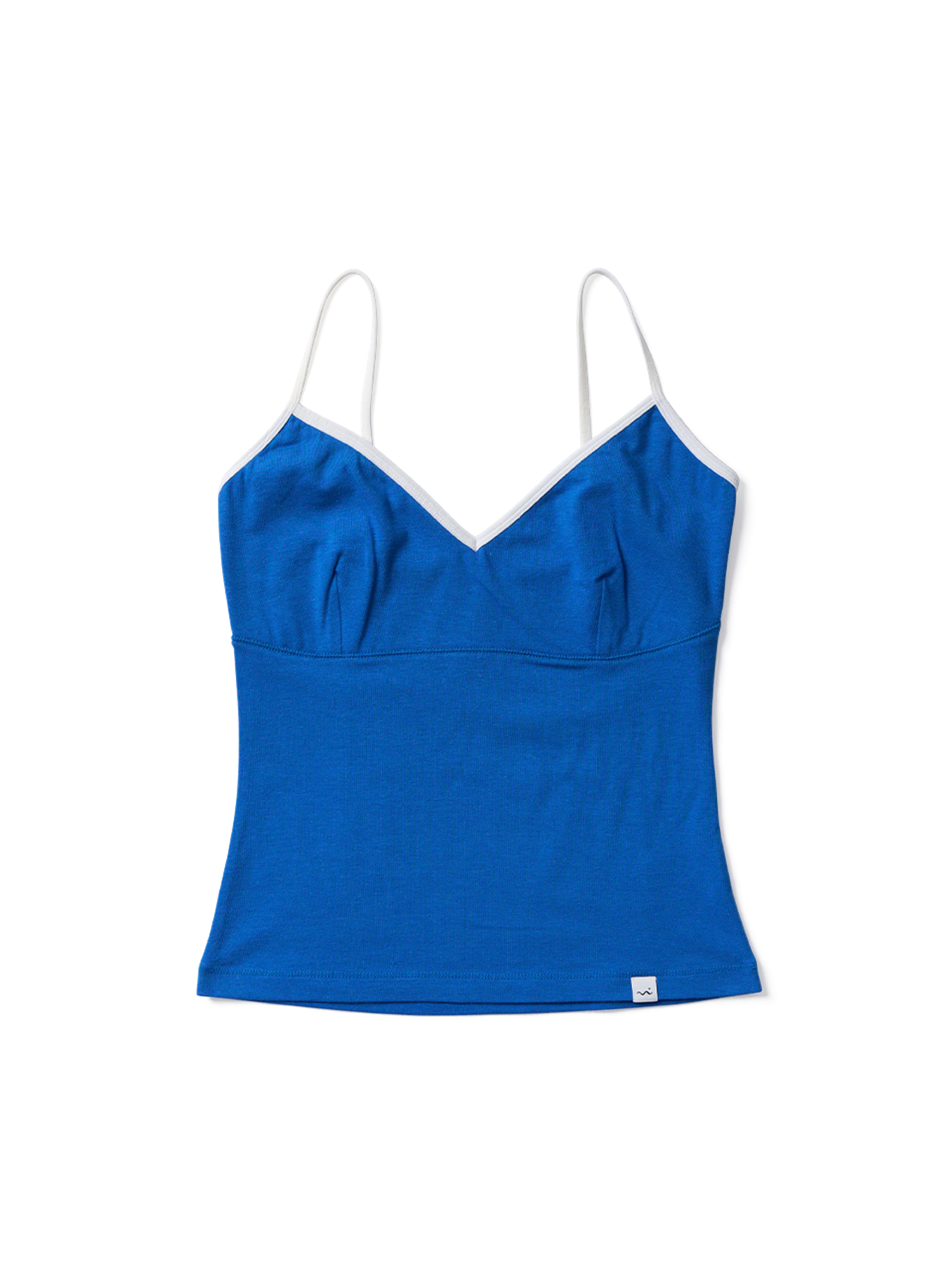 Poev Velvet Strap Sleeveless Top