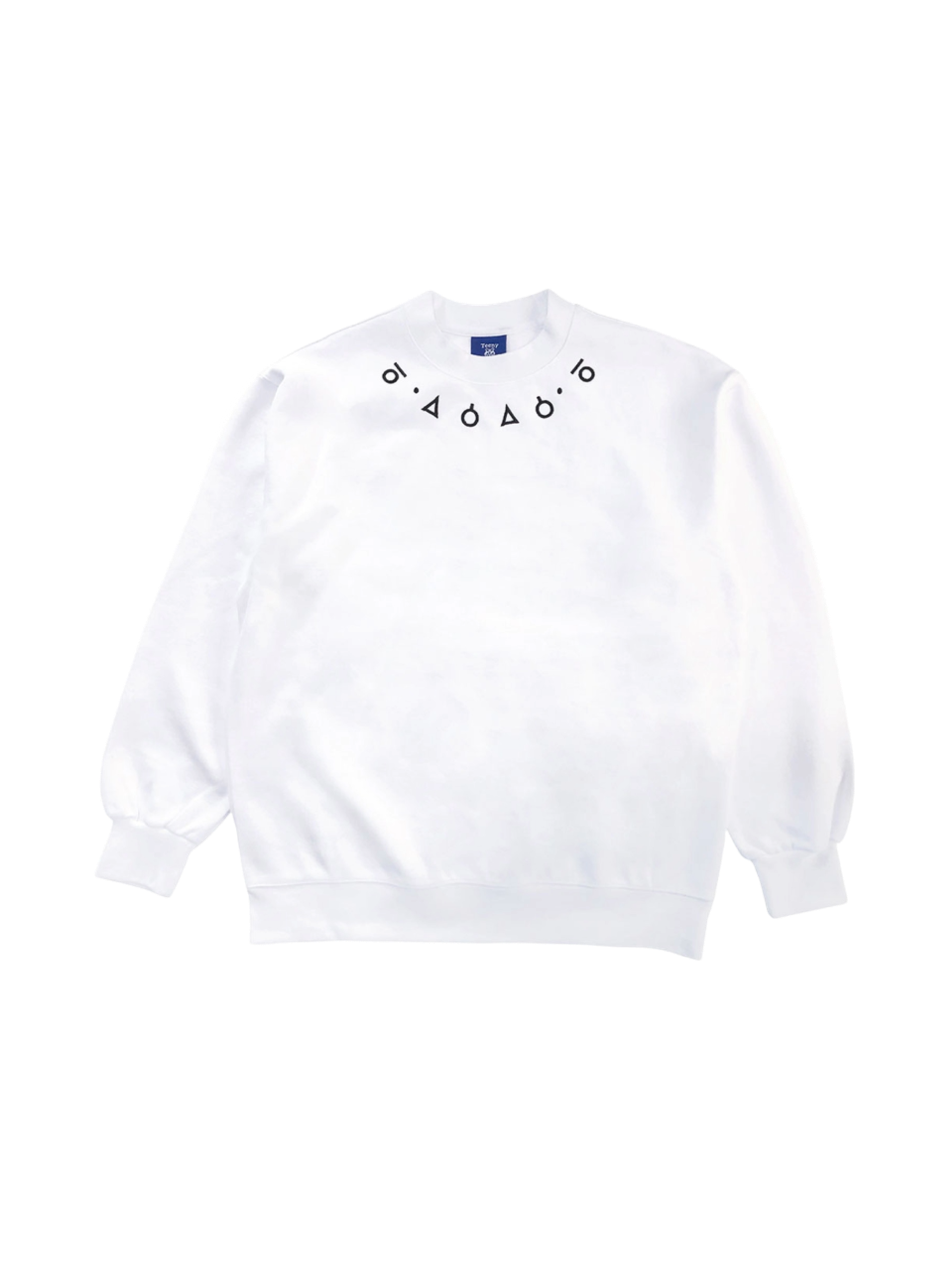 Teeny Tiger Ancient Korean Embroidery Over-Fit sweatshirt (White)