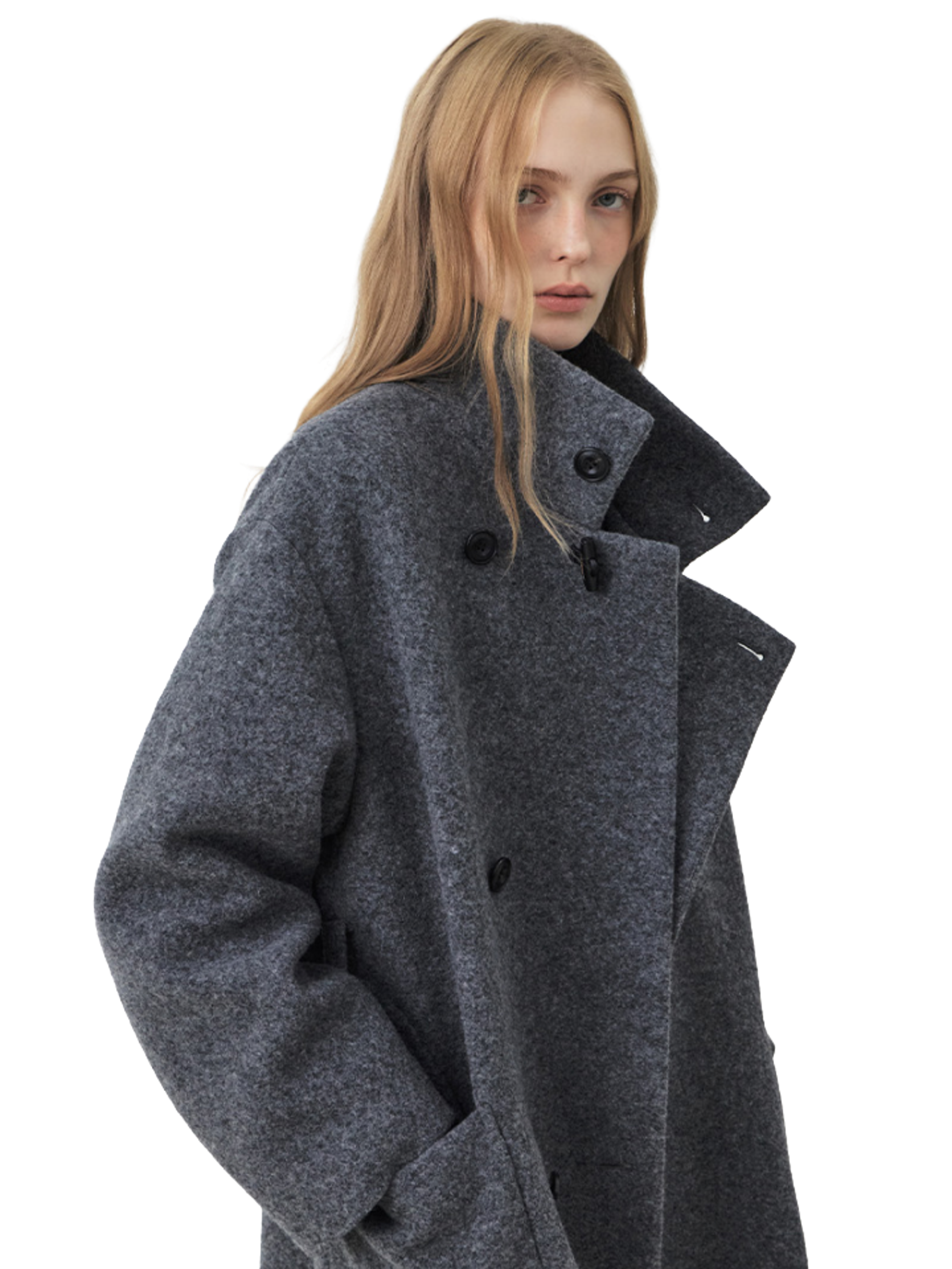 CITYBREEZE Пальто WOOL HIGH-NECK