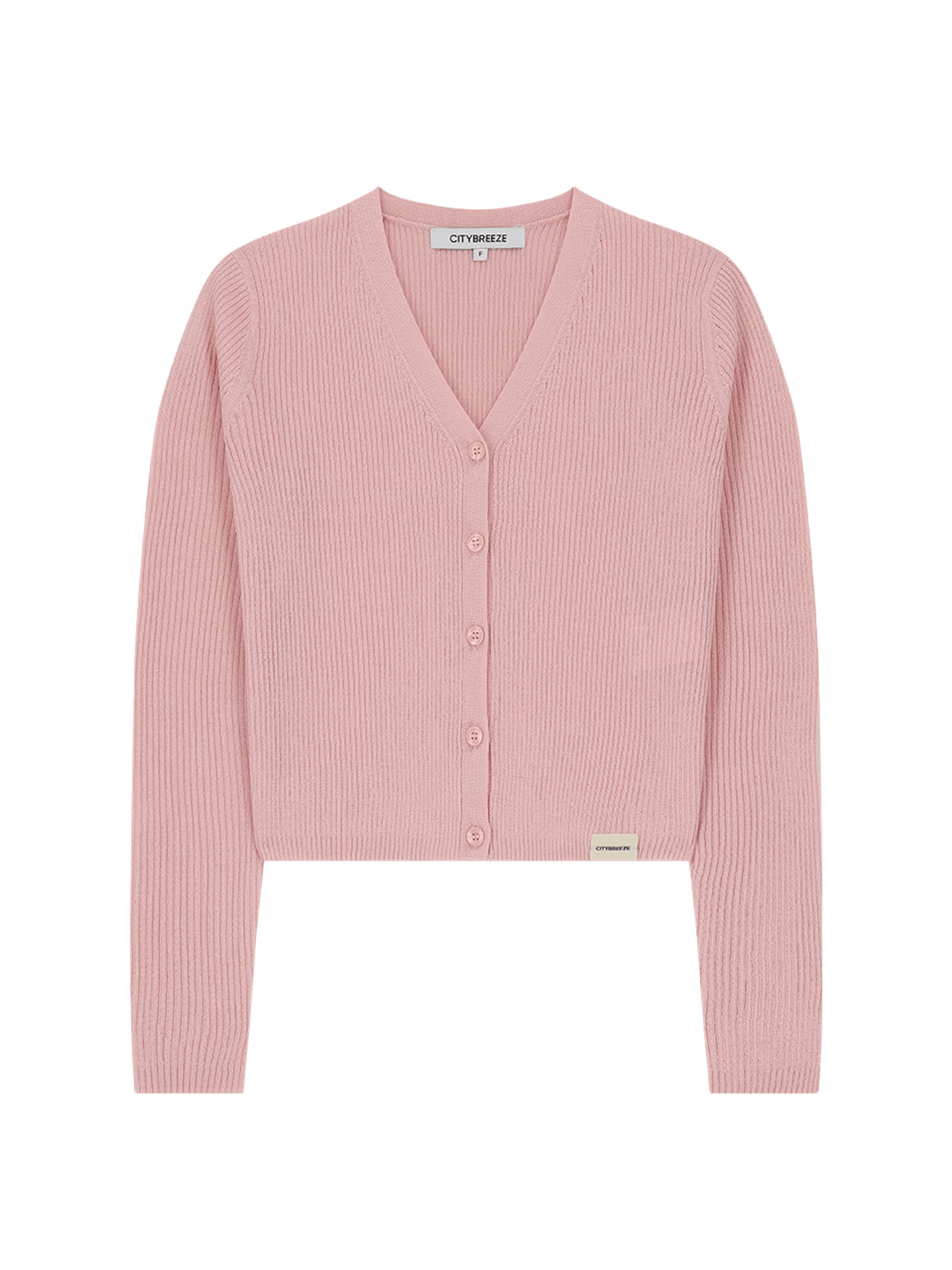 Citybreeze RIBBED V NECK LONG-SLEEVE CARDIGAN