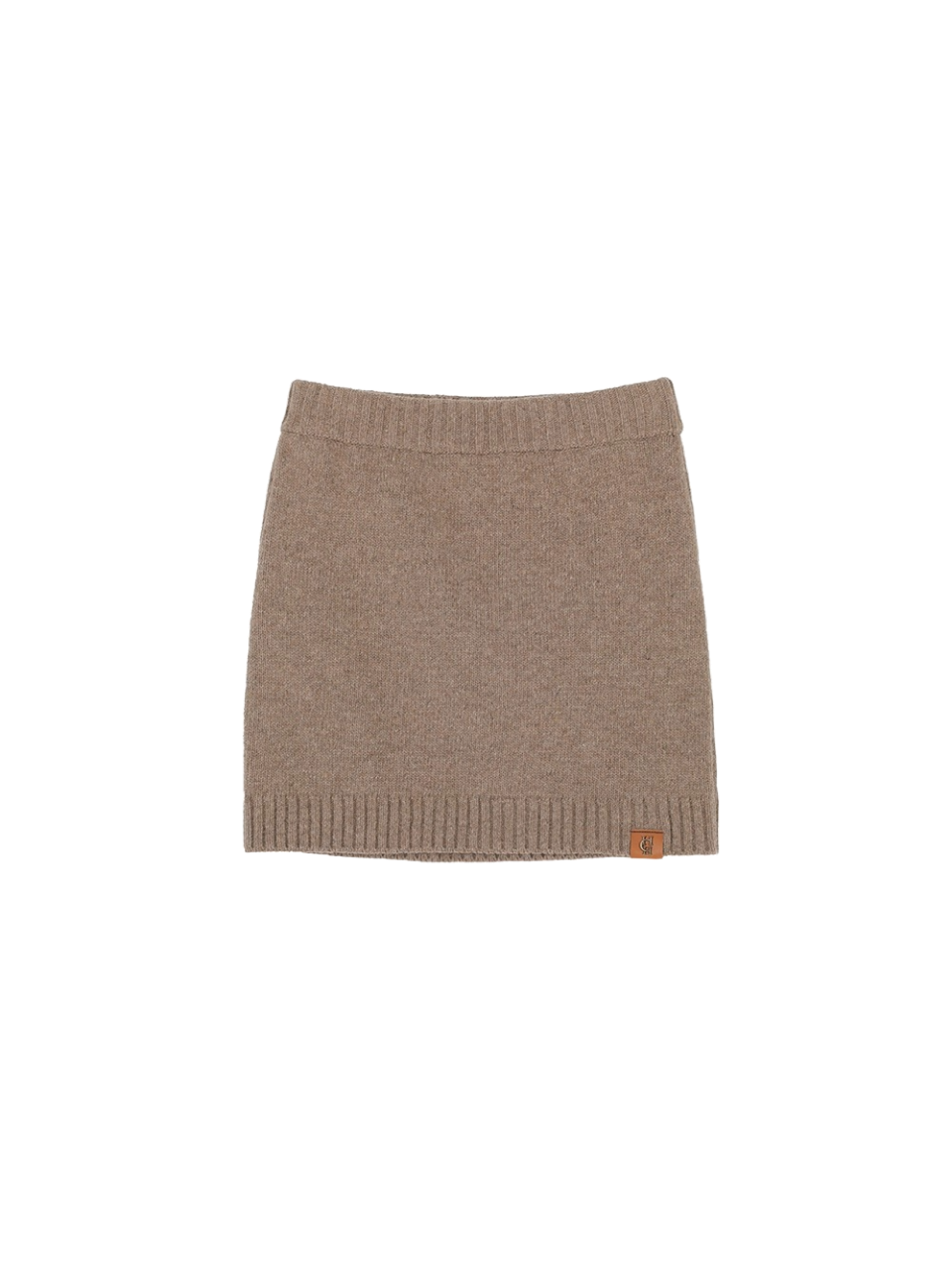 Hardcore Happiness HCH classic knit mini skirt (Beige)