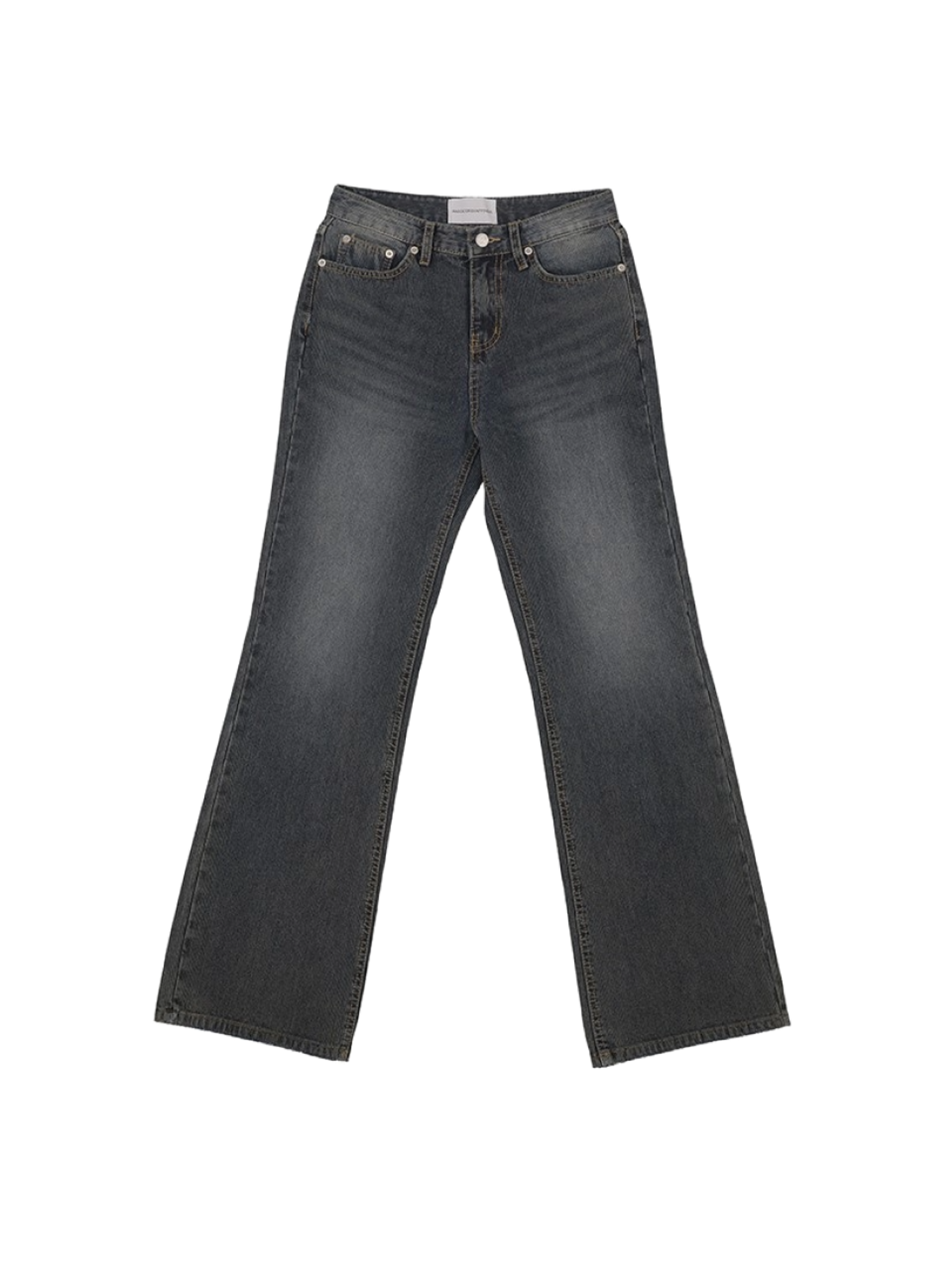 Hardcore Happiness Corduroy washing damage denim bootcut pants (Blue)