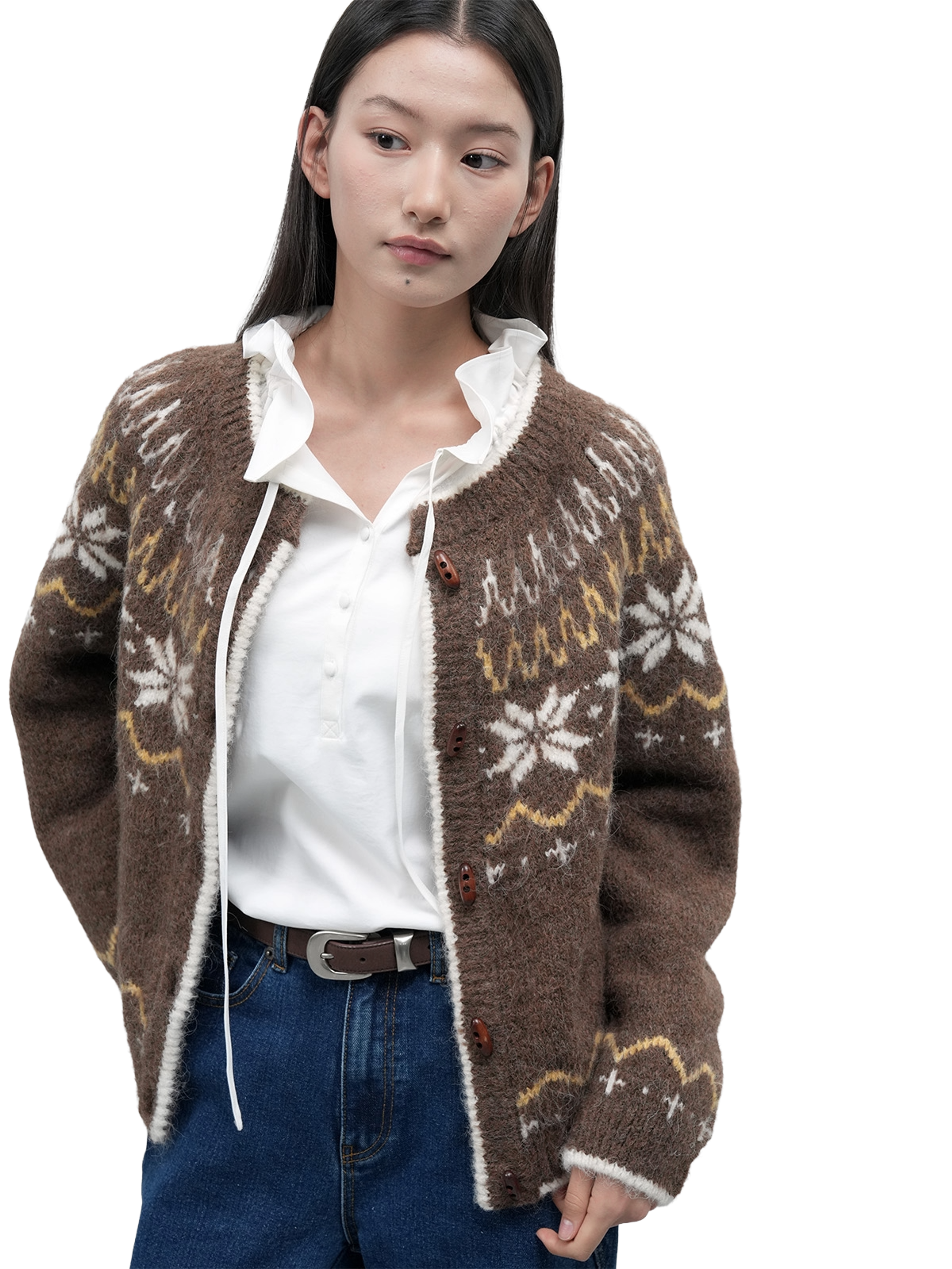 General Idea Кардиган wool nordic duffle