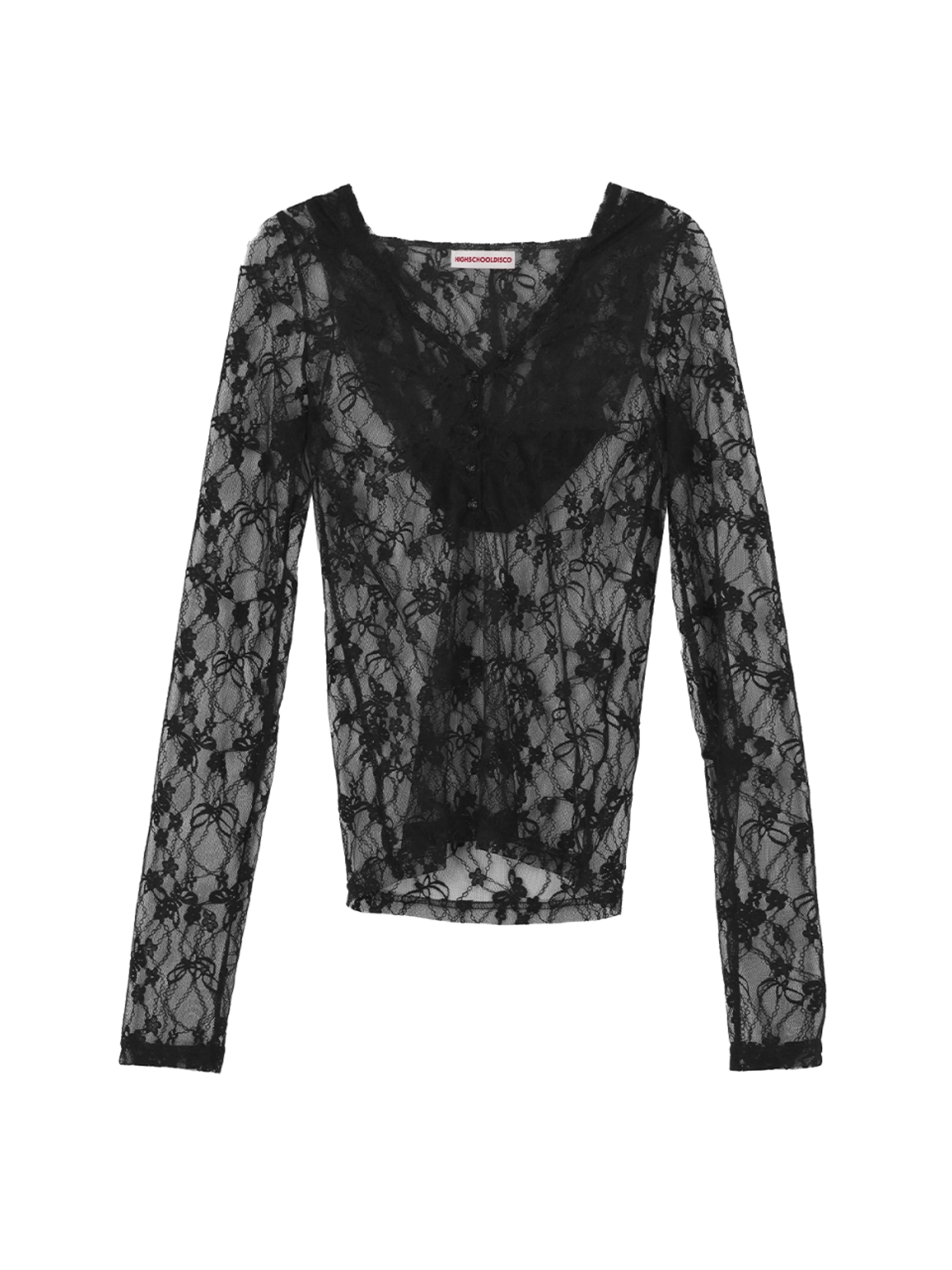 Highschool Disco Lace layered hoodie (Black)