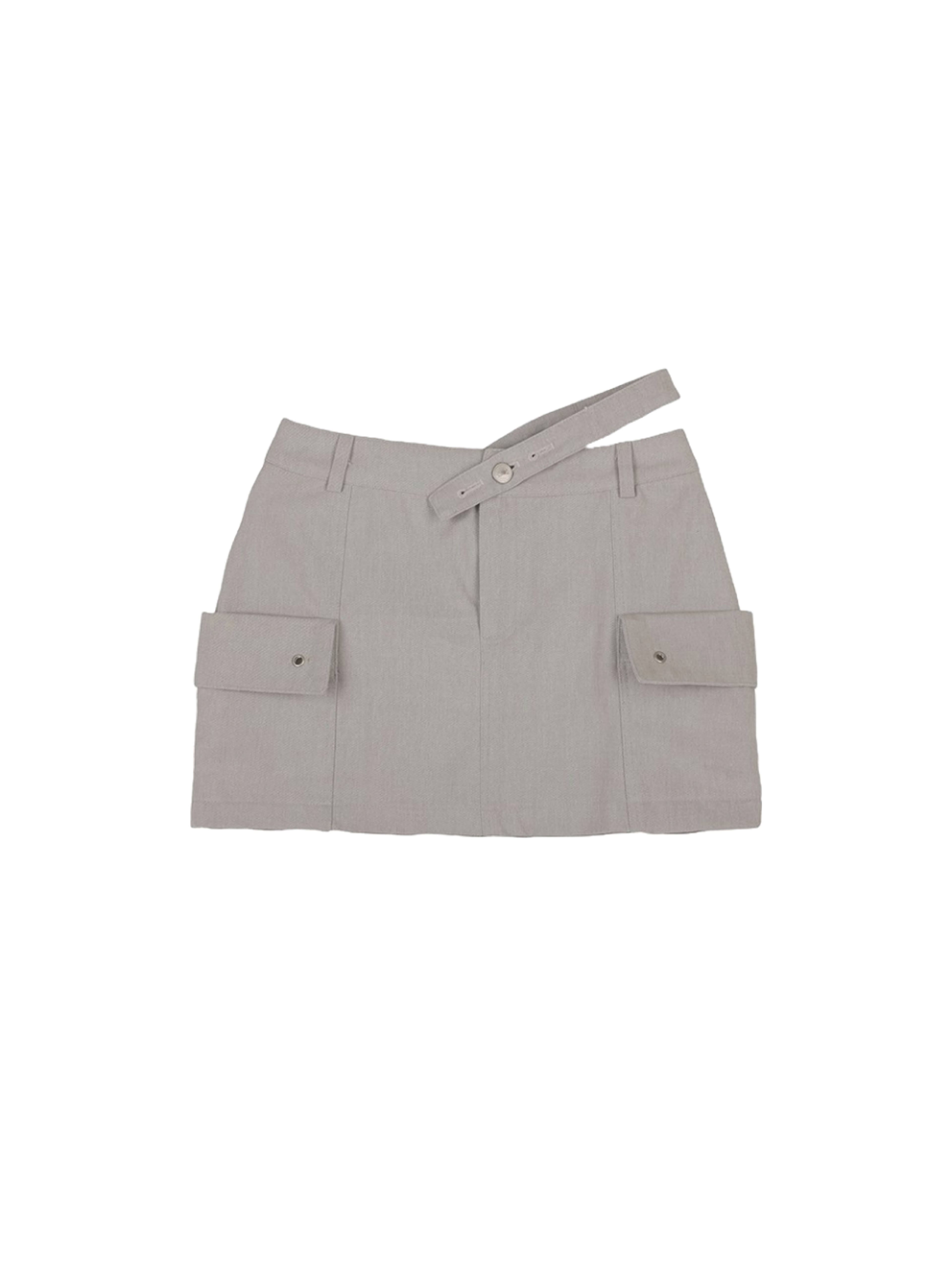 Hardcore Happiness Cutout unbalanced eyelet vintage skirt (Gray)