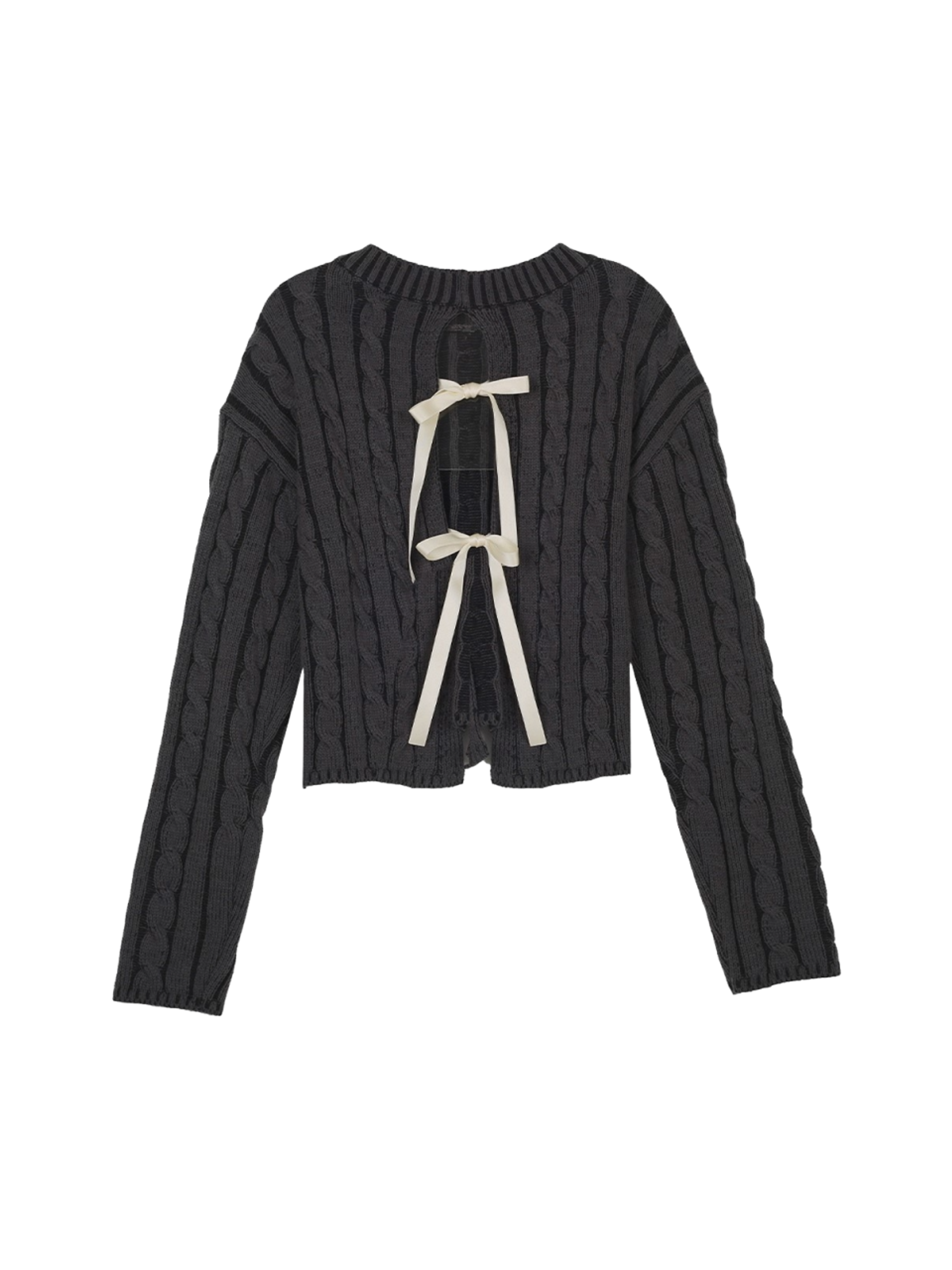 Highschool Disco Lovely ribbon cable knit (Charcoal)