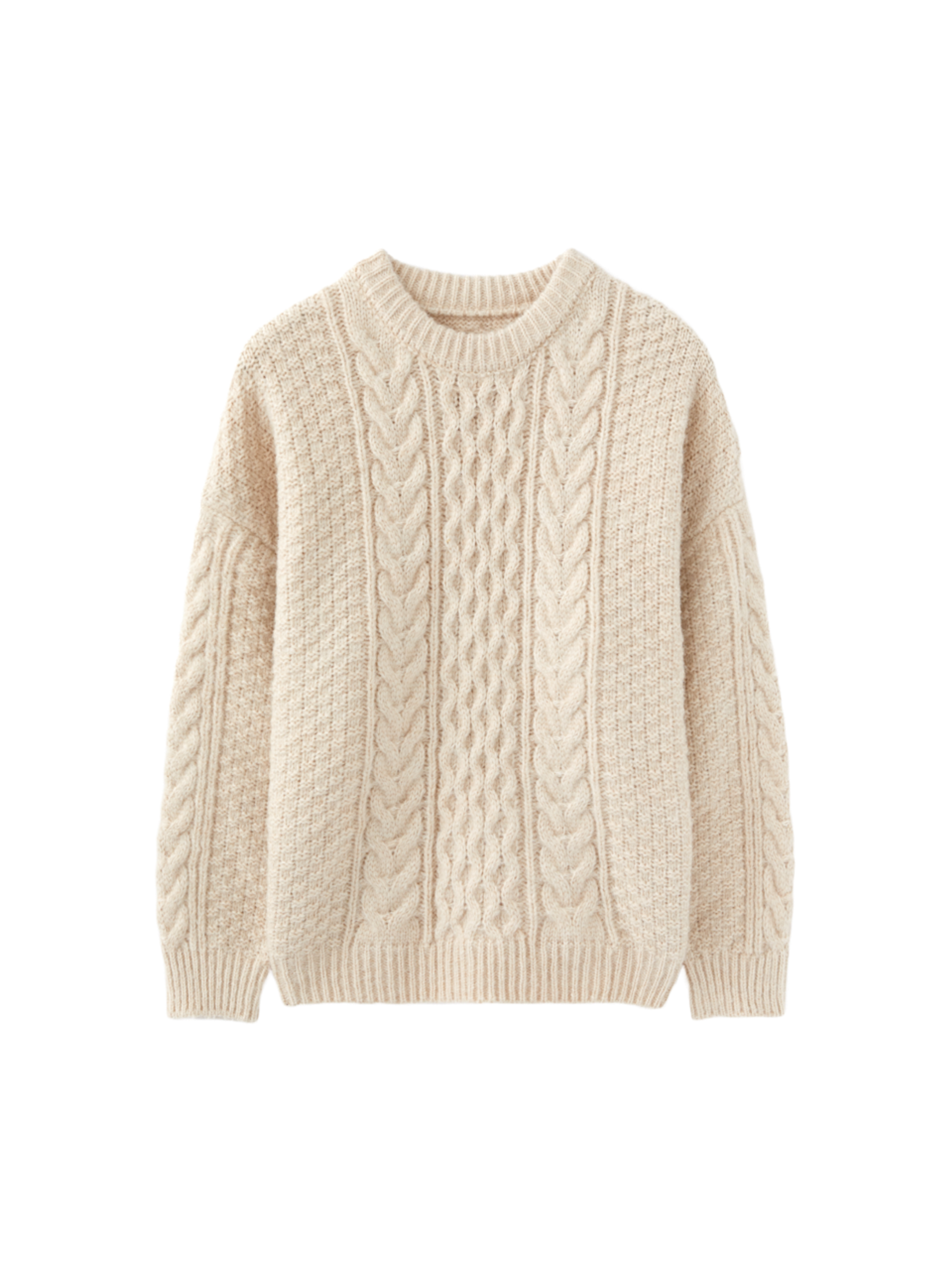 DNSR Twisted Cable Knitted ivory