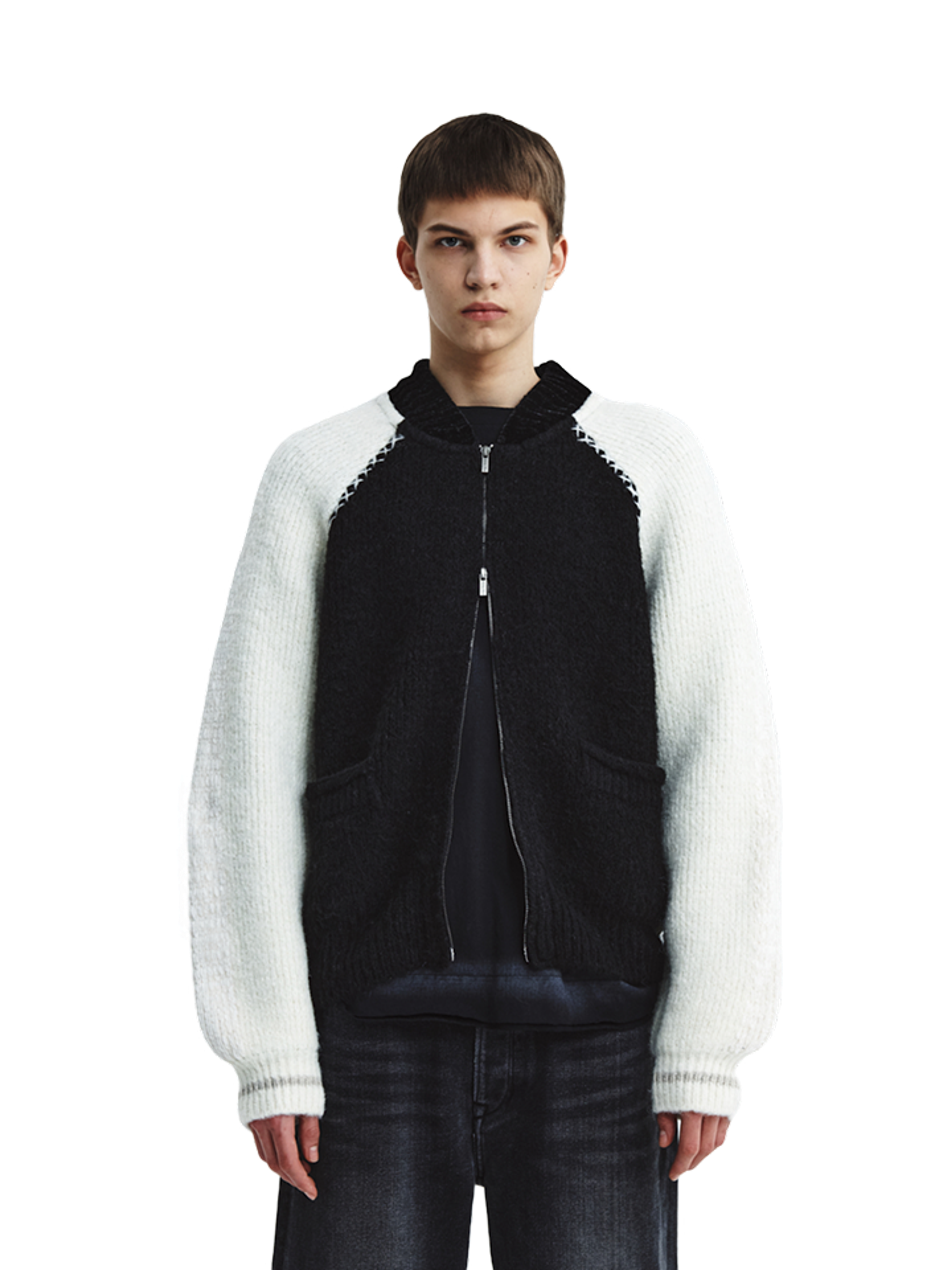 Matin Kim Бомбер BACK LOGO RAGLAN BLACK