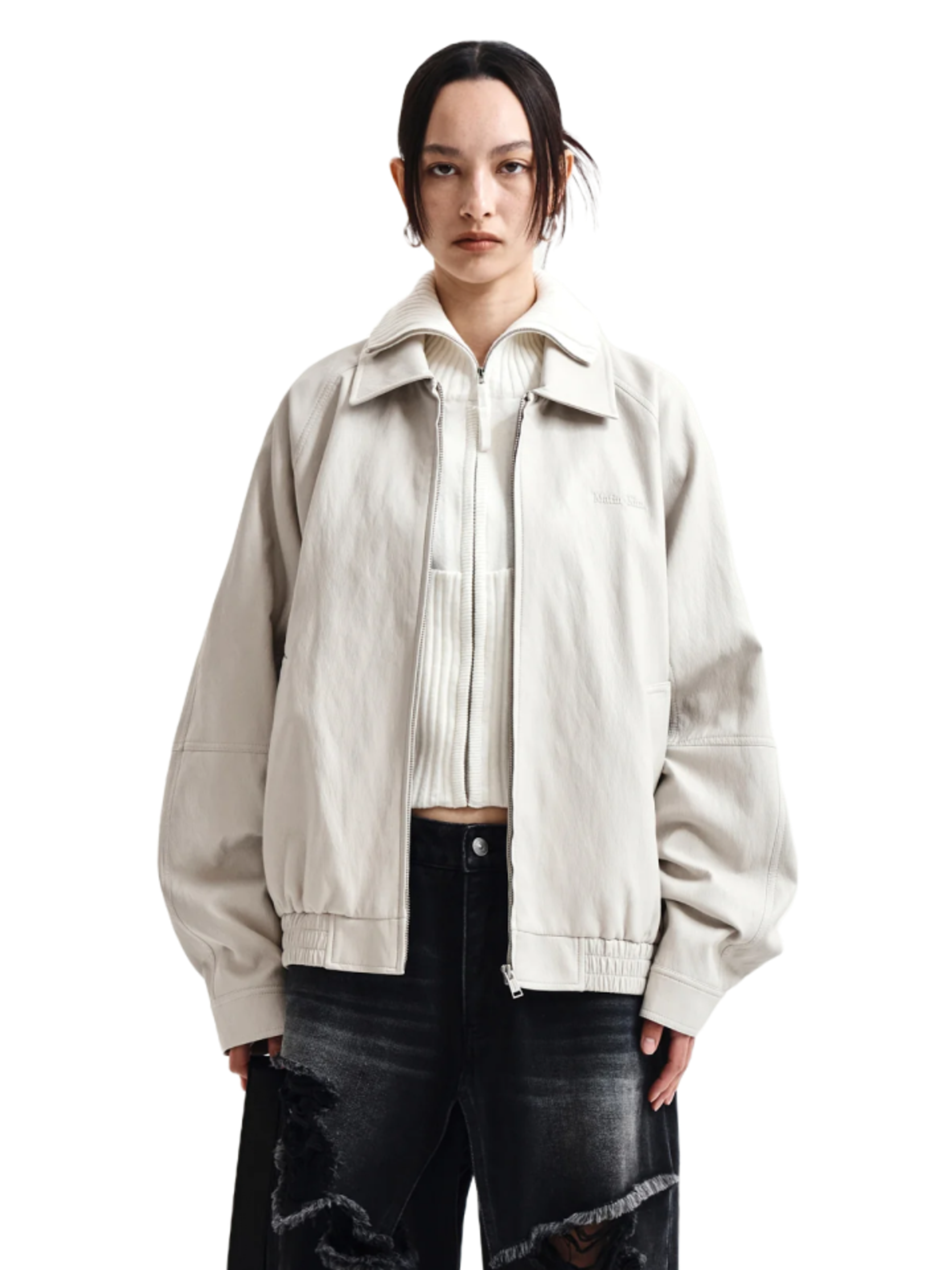 Matin Kim Куртка SMALL LOGO LIGHT GRAY