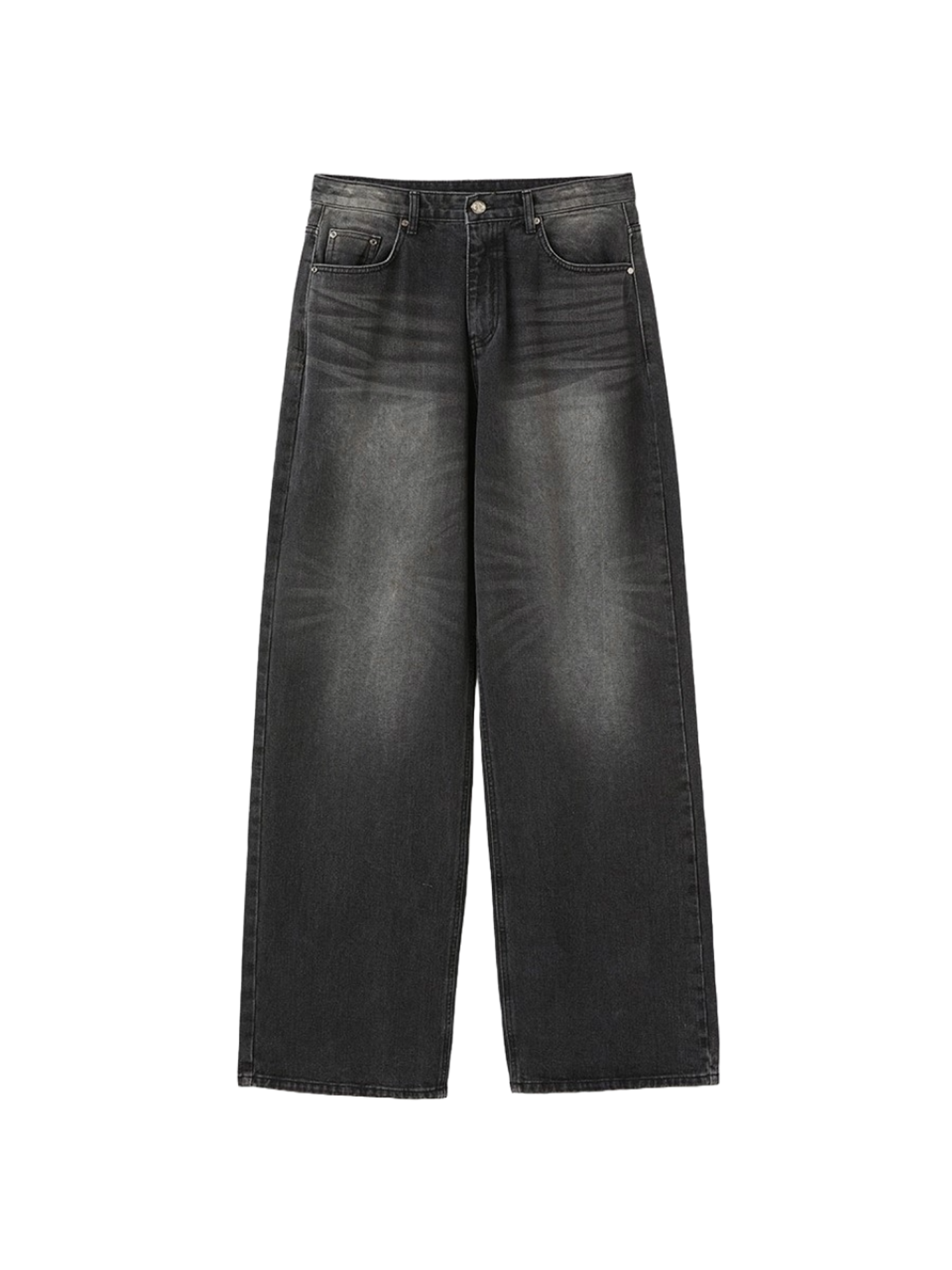 DNSR signature wide denim pants black